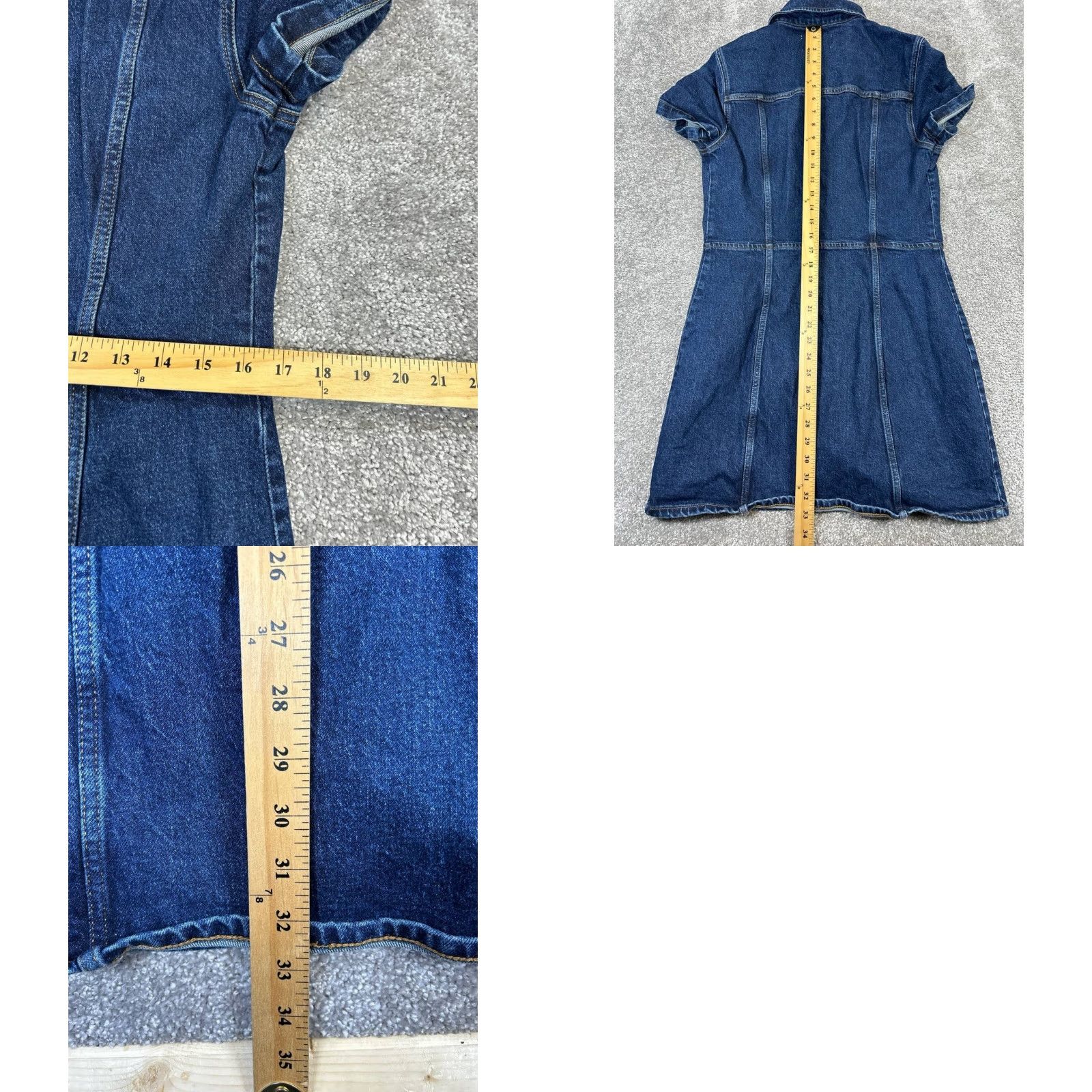 Reformation VINTAGE Reformation Blue Denim Dress Women's Size 10 Casual A-Line Blouson Size L / US 10 / IT 46 - 8 Thumbnail