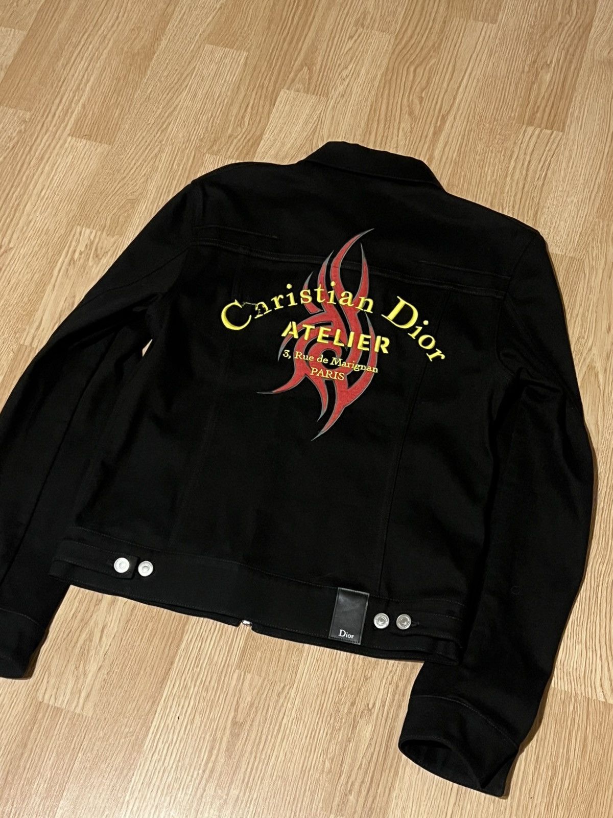 Dior Dior Flame Logo Denim Jacket Size M Size US M / EU 48-50 / 2 - 4 Thumbnail