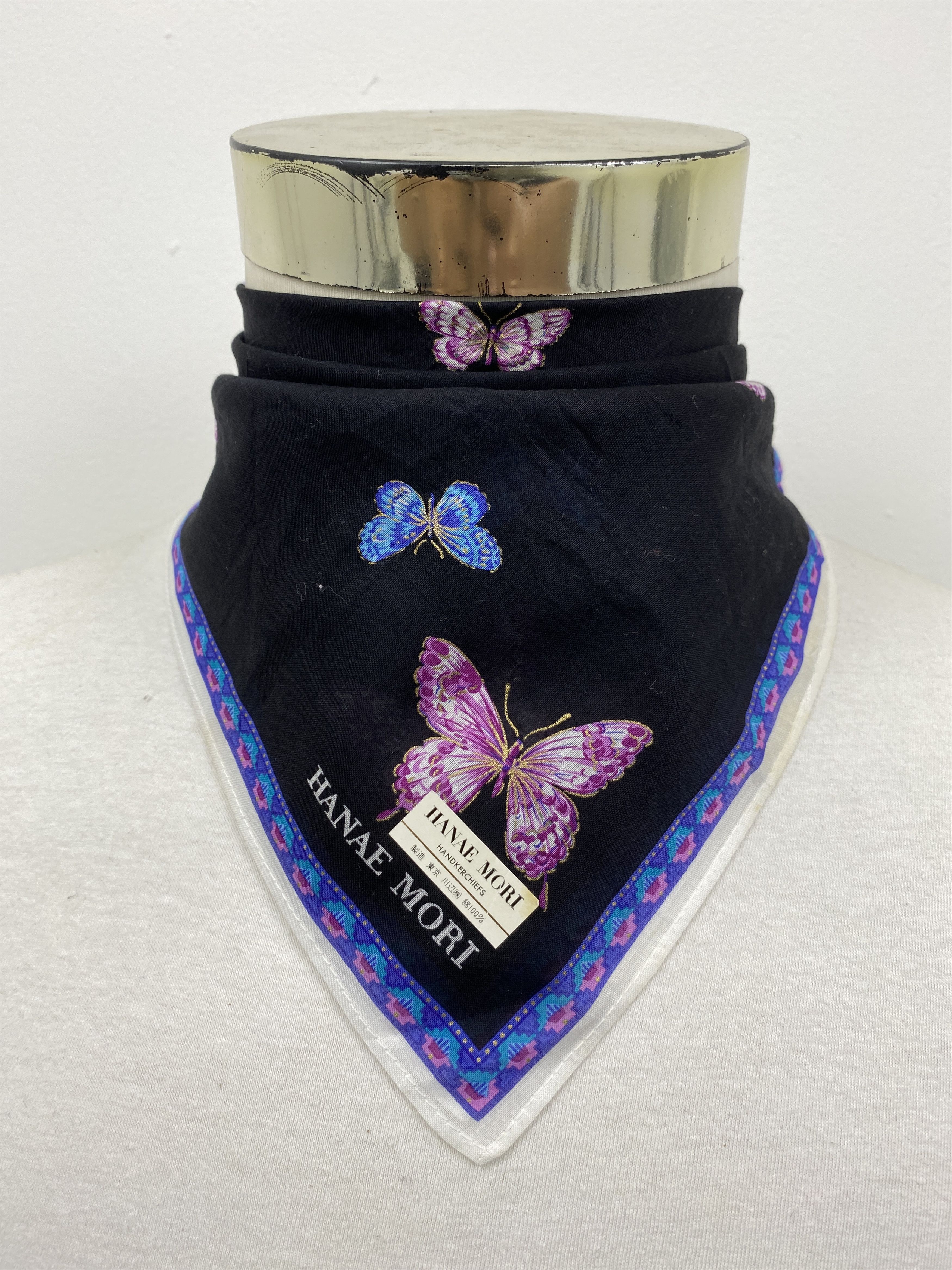 Hanae Mori Hanae Mori Handkerchief Neckerchief Bandana HKC0513 Size ONE SIZE - 1 Thumbnail