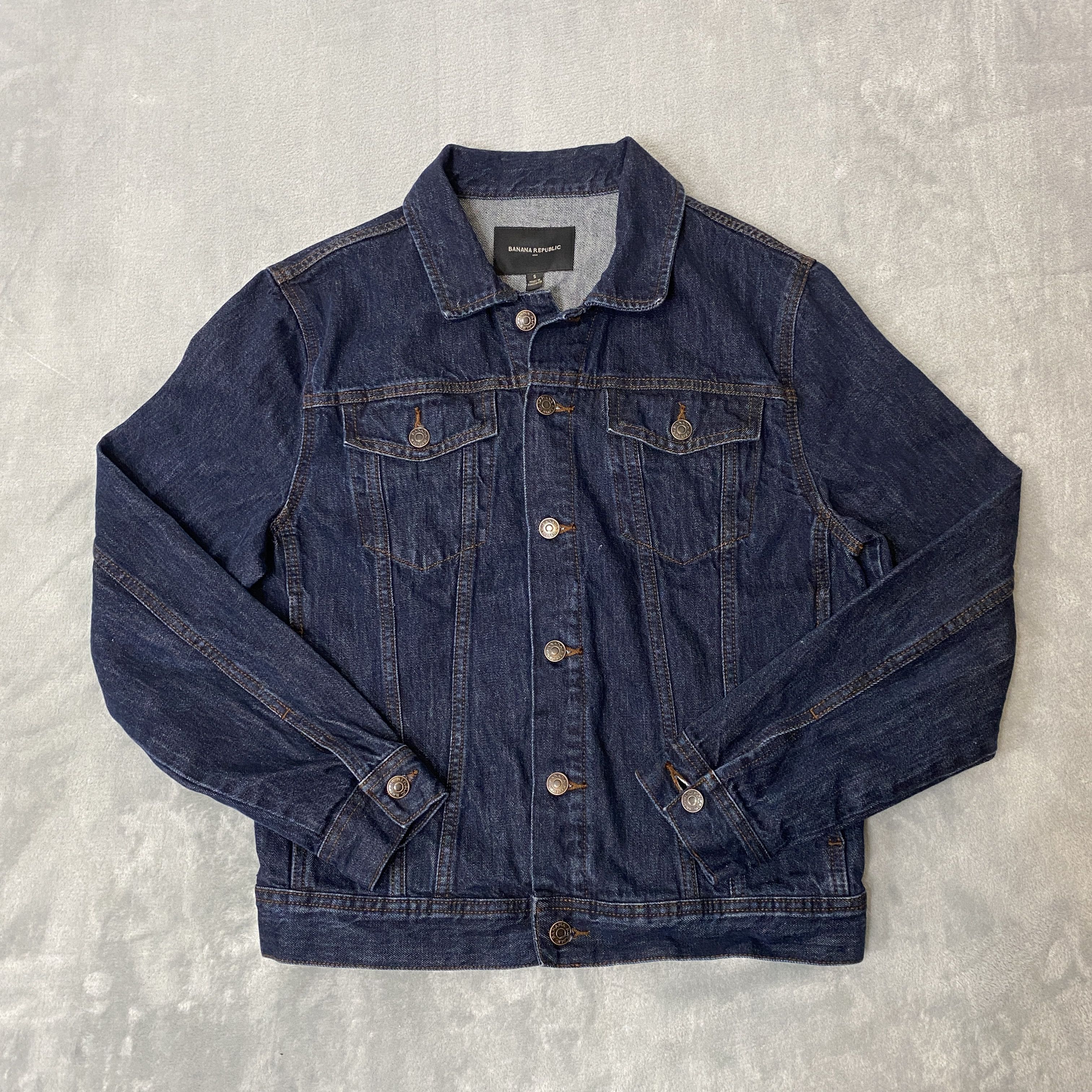 Banana Republic × Vintage Jean Jacket Men Small Long Sleeve Blue Denim Coat Size US S / EU 44-46 / 1 - 2 Thumbnail