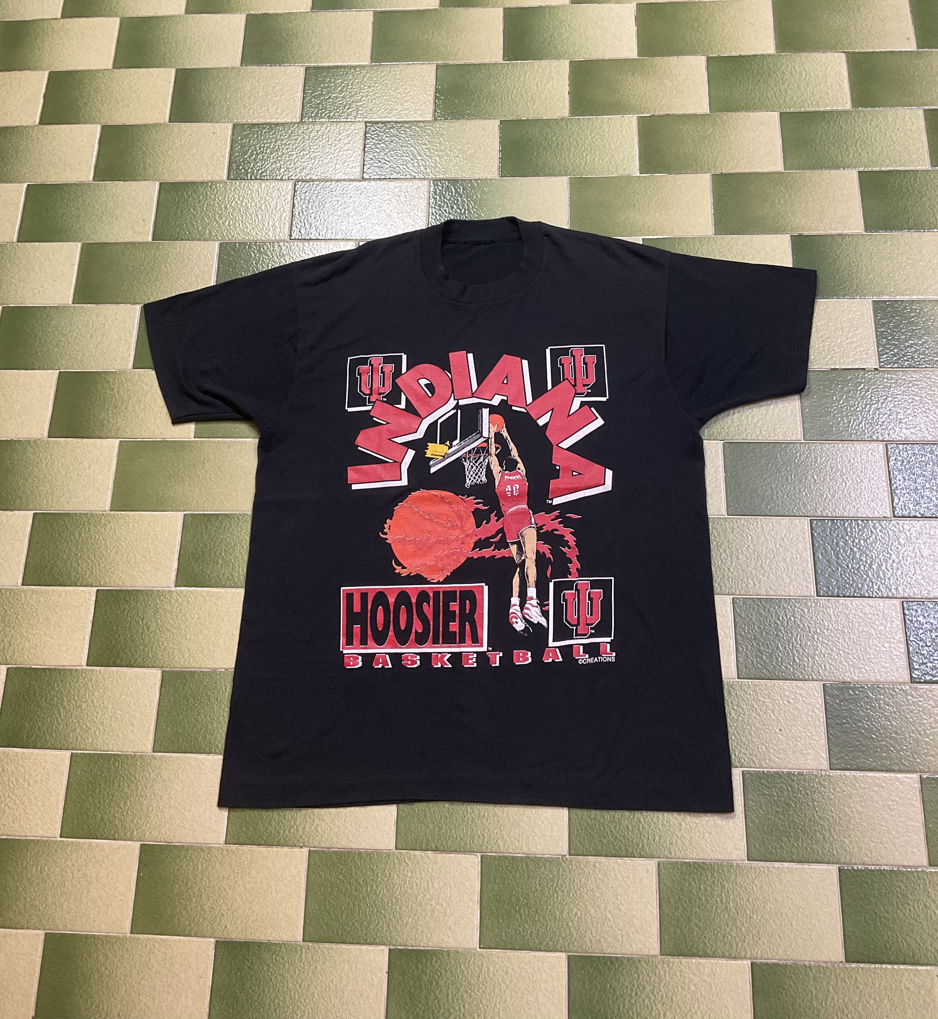 NBA Vintage 90s Indiana University IU Hoosiers Basketball Tee Size US XL / EU 56 / 4 - 1 Thumbnail