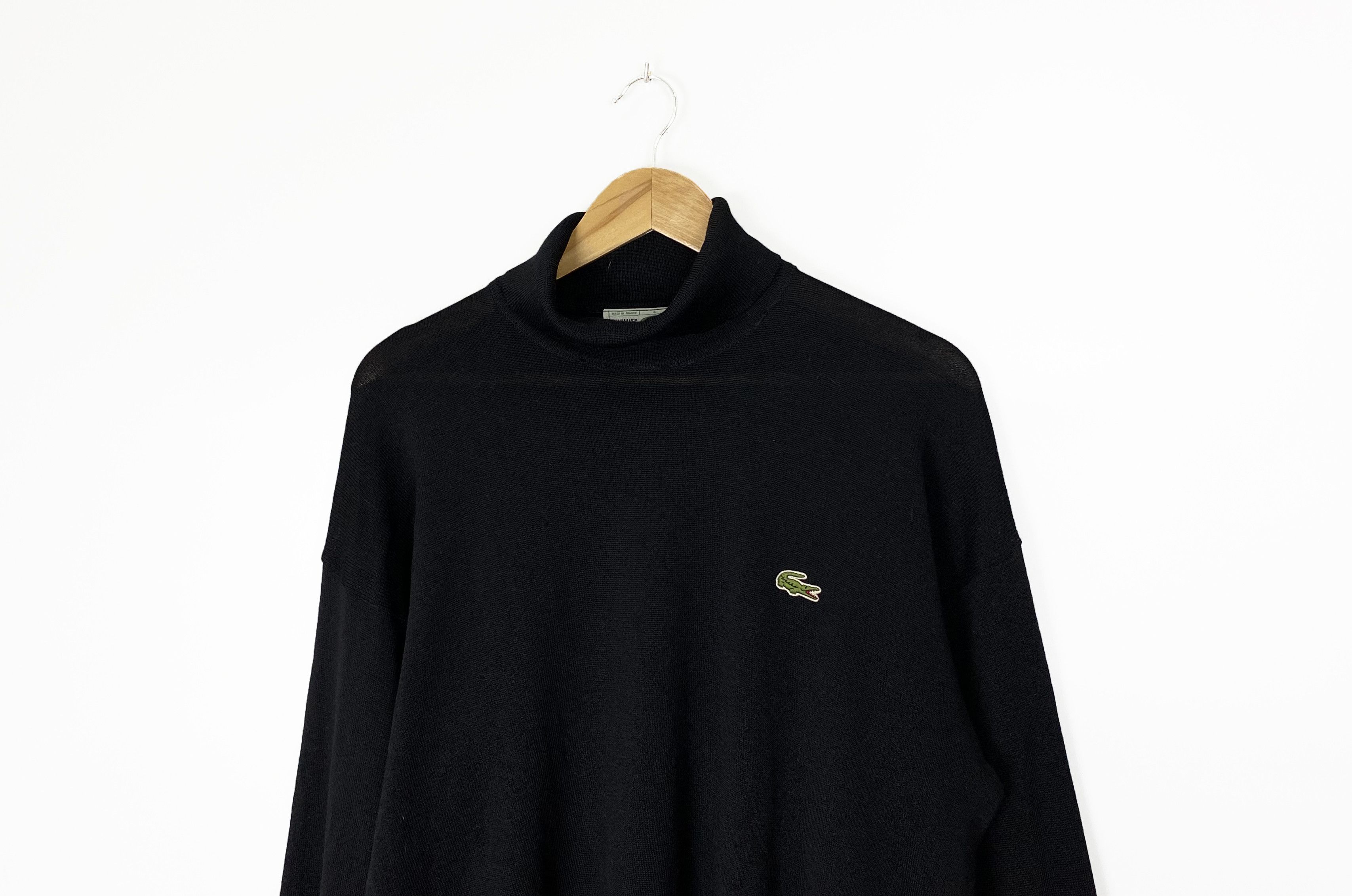 Lacoste Vintage 90's LACOSTE Made in France Wool Turtleneck Size 4 Size US L / EU 52-54 / 3 - 2 Thumbnail