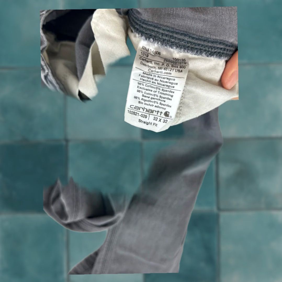 Carhartt VINTAGE Carhartt Carpenter Pants Men's 32x30 Gray Canvas Straight Fit Workwear Size US 32 / EU 48 - 7 Thumbnail