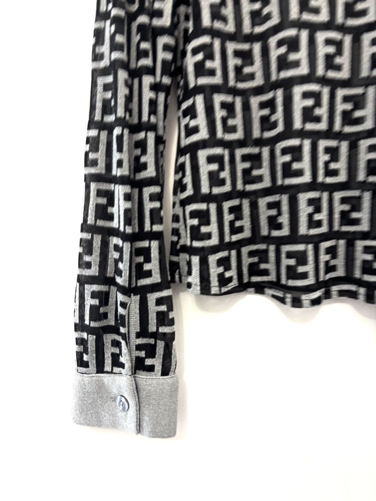 Fendi Vintage Fendi Monogram Mesh Shirt Size US M / EU 48-50 / 2 - 6 Thumbnail