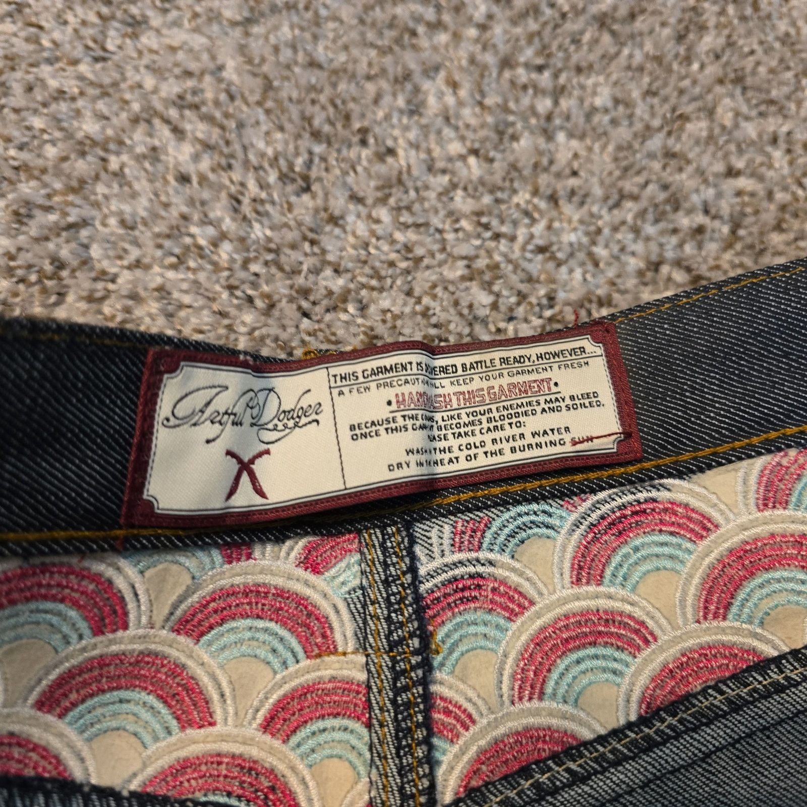 Artful Dodger NWT Y2K Vtg Artful Dodger Pastel Tiger Embroidered Jeans 42 Size US 42 / EU 58 - 10 Thumbnail