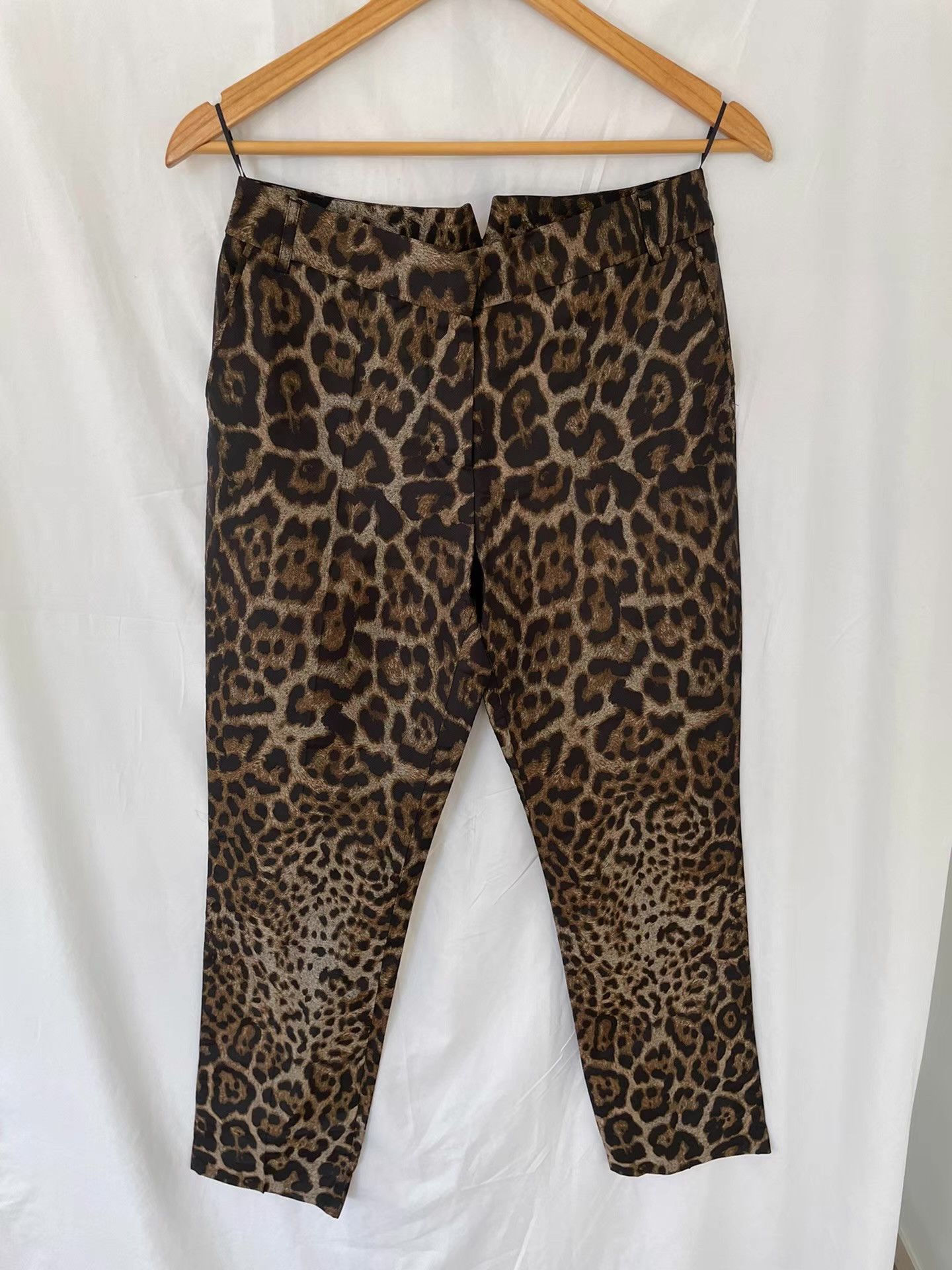 Lanvin Lanvin Women's Leopard Print Pencil Pants Ｑ21 Size 36" / US 14 / IT 50 - 2 Thumbnail
