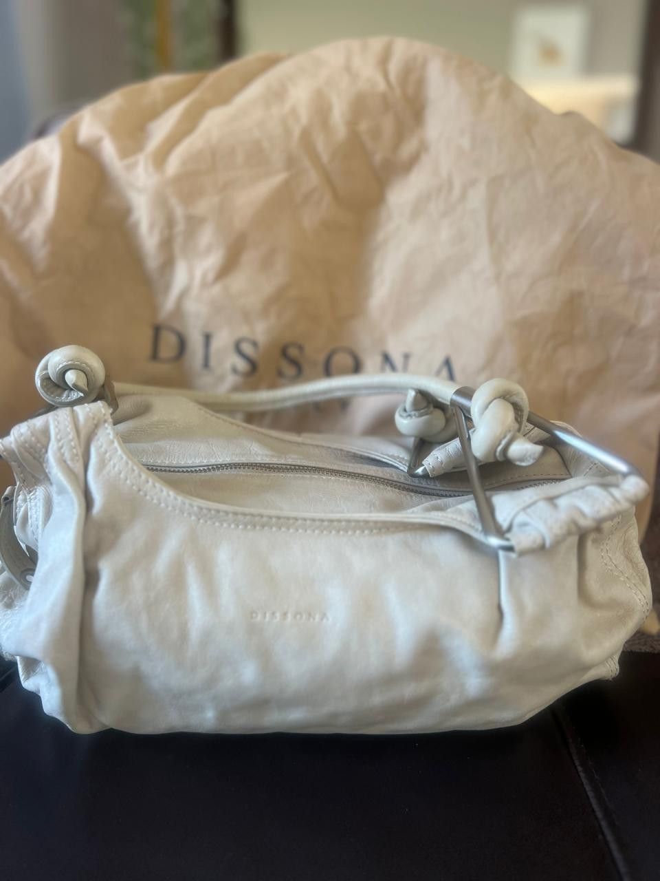 Other Dissona Leather Shoulder/Tote Bag – Cream Brown • Leather Size ONE SIZE - 5 Thumbnail