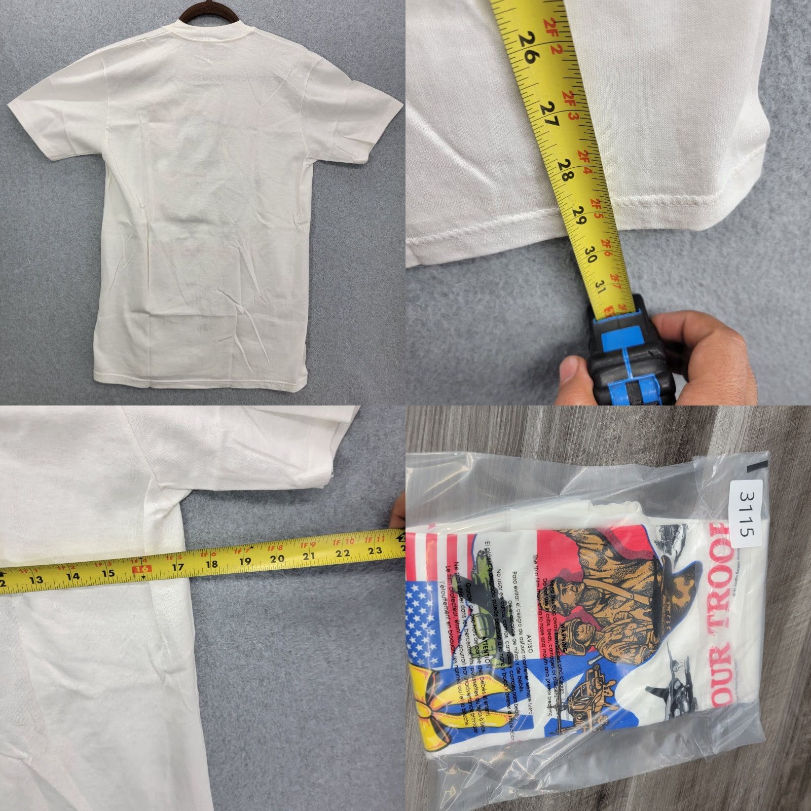 Vintage Vintage Texas Salute To Our Troops Military Army Tee Shirt M White Nike Shirt Size US M / EU 48-50 / 2 - 8 Thumbnail