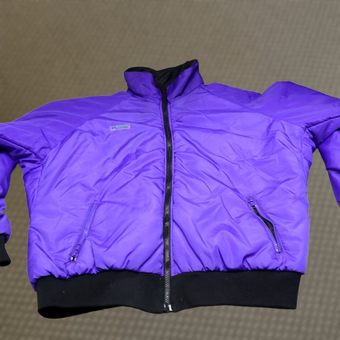 Rains VINTAGE Columbia Jacket Mens XL Purple Insulated Full Zip 90s Size US XL / EU 56 / 4 - 1 Thumbnail