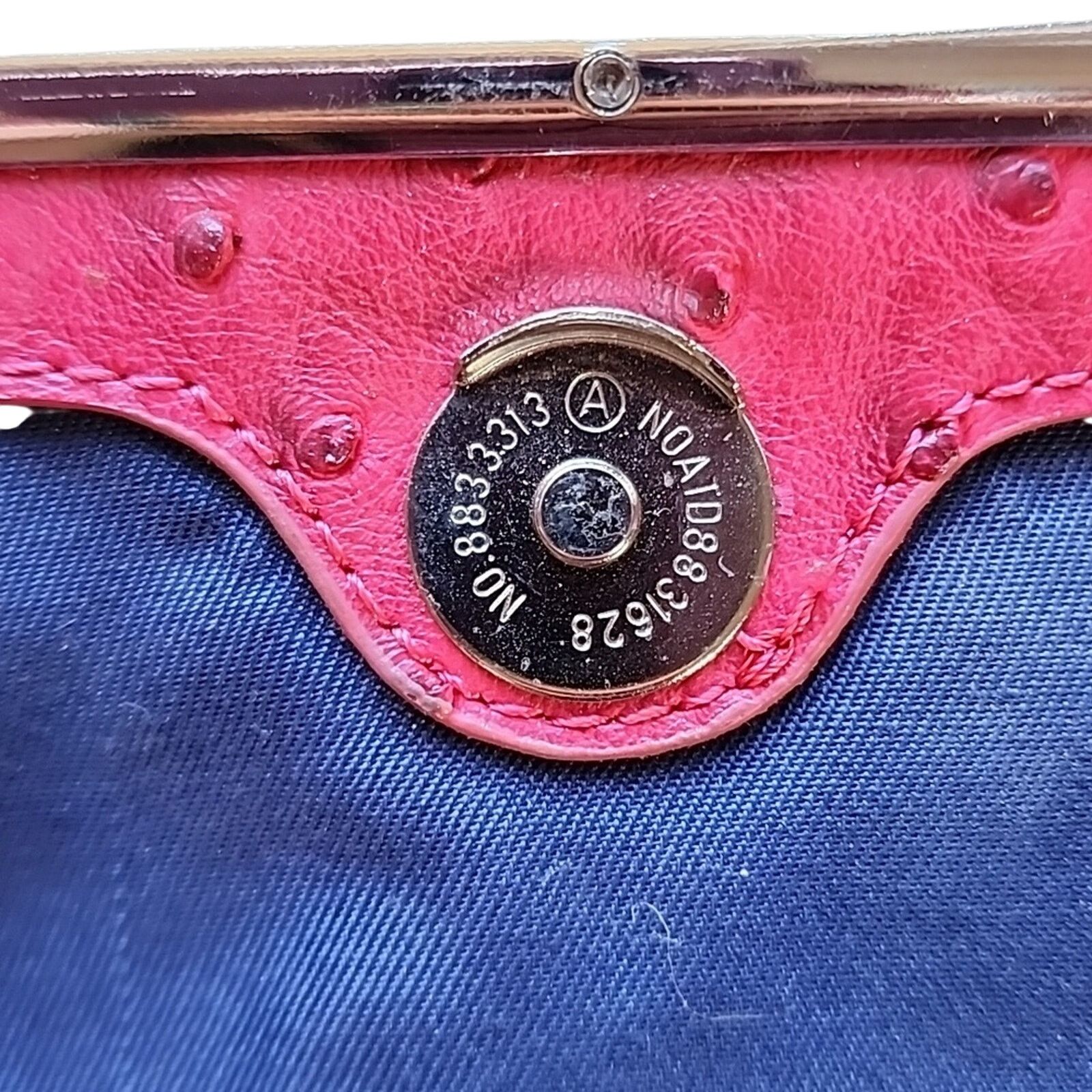 Merona Merona hot pink faux ostrich envelope clutch bag Size ONE SIZE - 7 Thumbnail