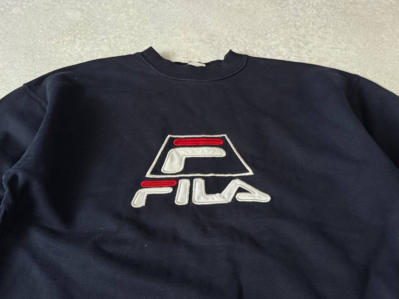Fila × Vintage Vintage 90s Fila Crewneck Sweatshirt Embroidered Logo Y2K Size US M / EU 48-50 / 2 - 2 Thumbnail