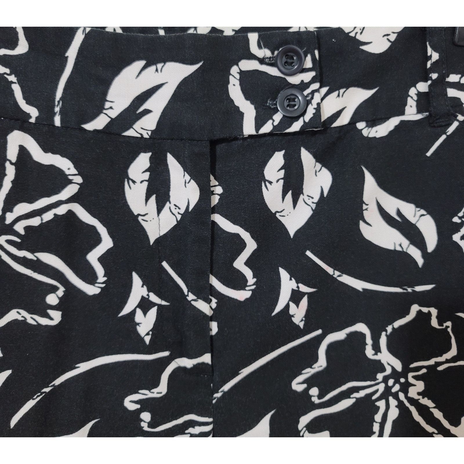 Other Charter Club Black Floral Allison Fit Pedal Pushers Capris 8 Size 30" / US 8 / IT 44 - 6 Thumbnail