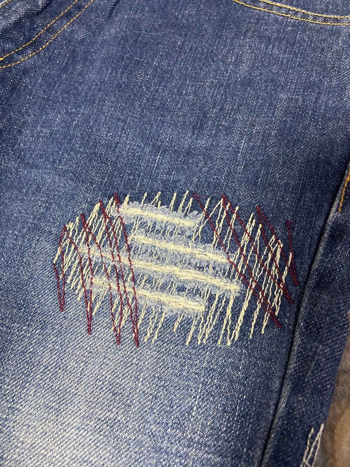 Hysteric Glamour × Japanese Brand 💥 RARE 💥 201295 home DITSETRESSED denim pants Size US 28 / EU 44 - 6 Thumbnail