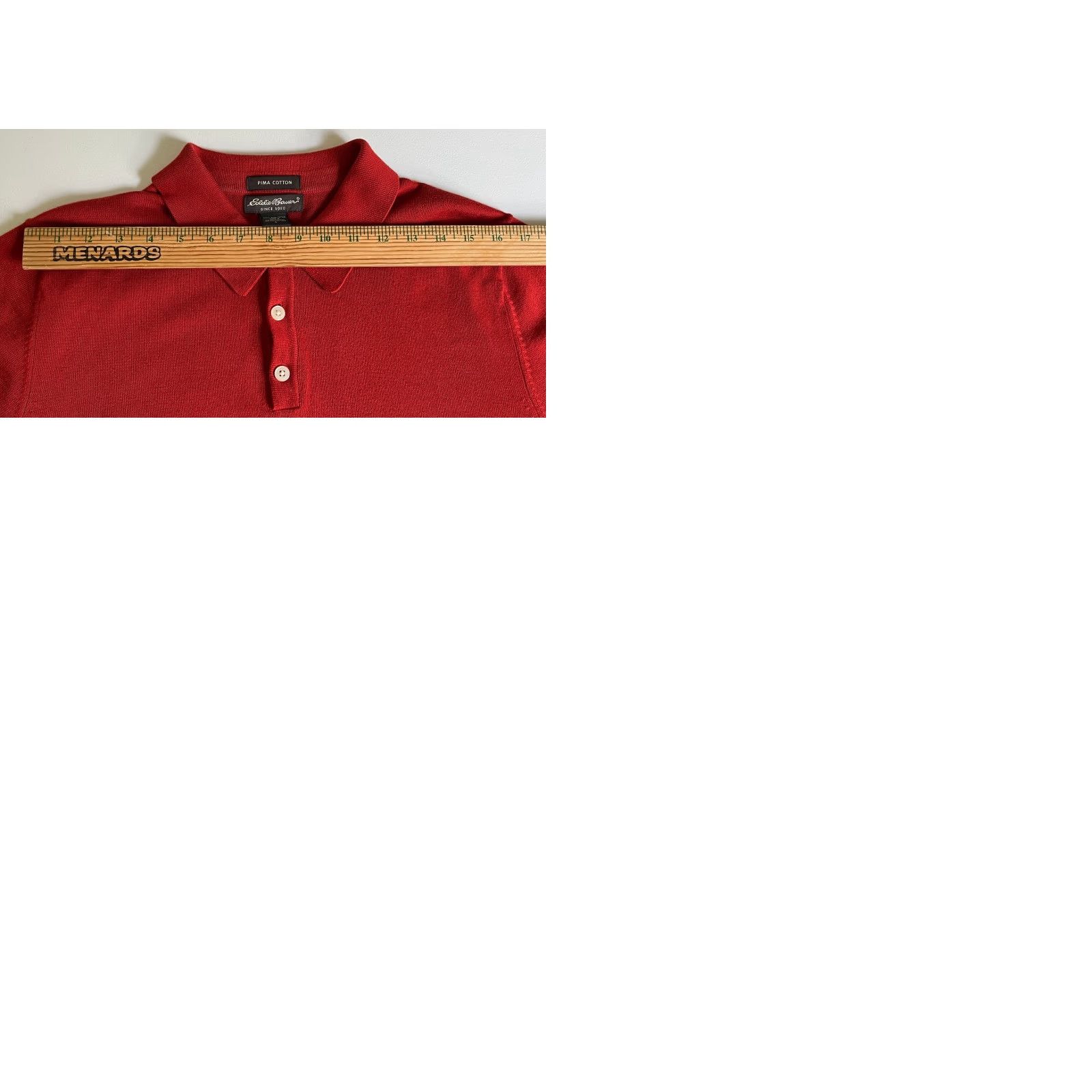 Eddie Bauer VINTAGE Eddie Bauer Polo Shirt Men’s Knit Pima Cotton Made in UK Size L Red Short Sleeve Collared 100% Pima Cotton Classic Preppy Casual Men’s Polo Size US L / EU 52-54 / 3 - 9 Thumbnail