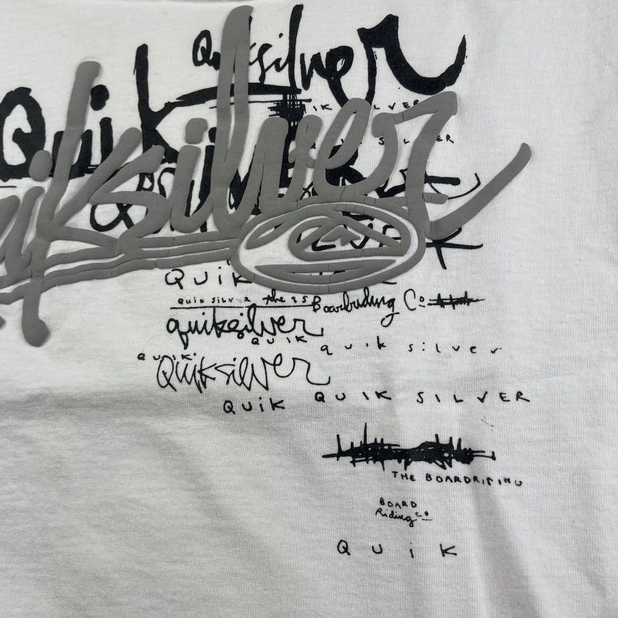 Quiksilver Vintage Surfer Quiksilver Doodle T-Shirt Puff Print Y2K Surf Size US XL / EU 56 / 4 - 3 Thumbnail