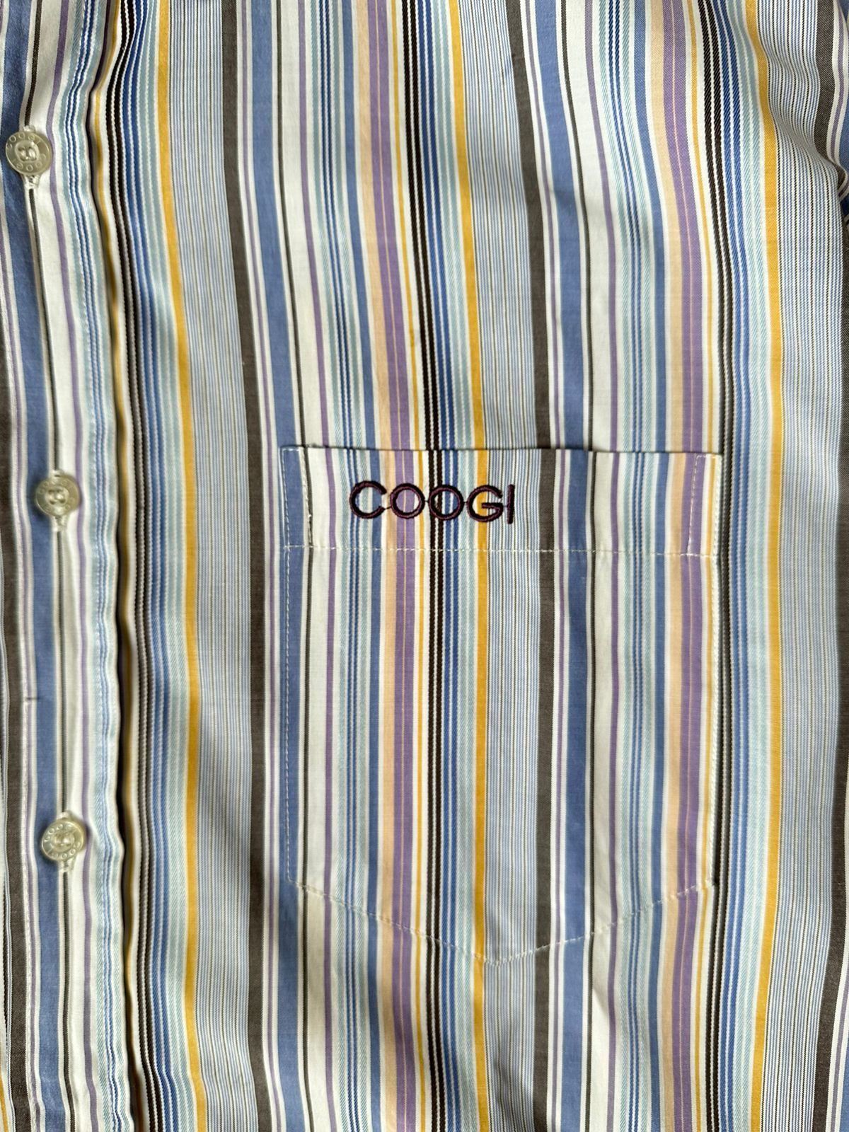 Coogi Coogi formal stripe multicolor shirt short sleeve Size US XXL / EU 58 / 5 - 4 Thumbnail