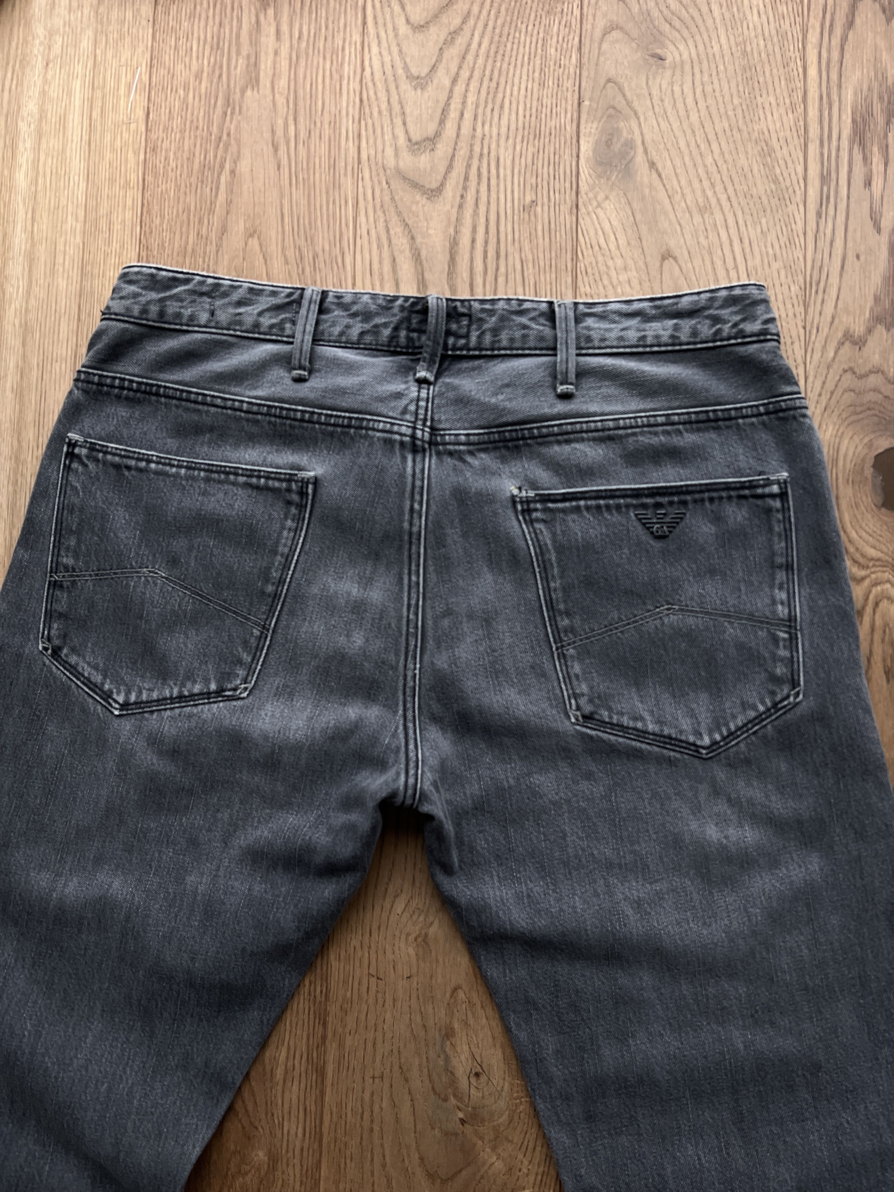 Armani Crazy! Armani jeans black skinny denim stretch slim pants Size US 31 - 15 Thumbnail