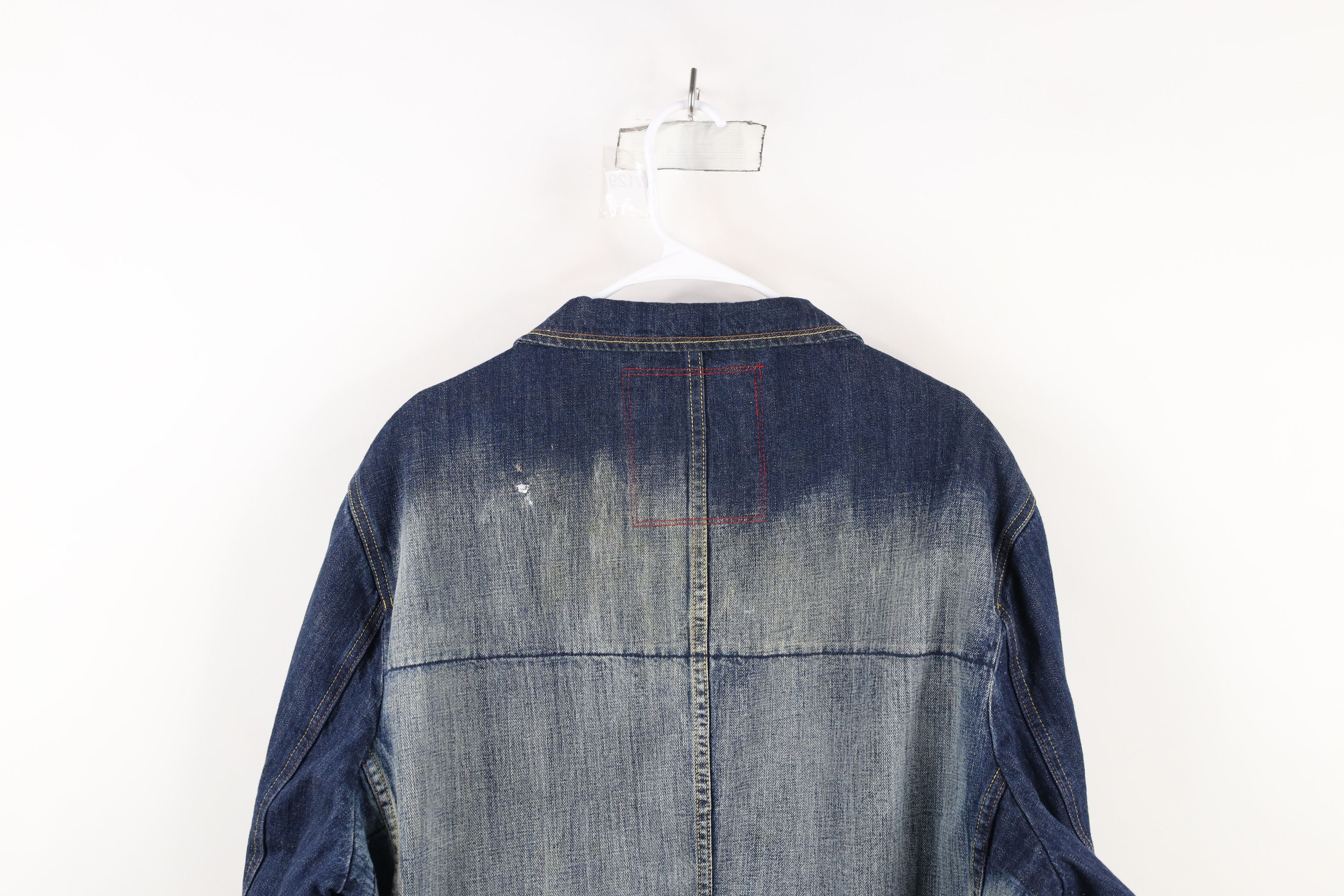 Vintage Vintage 90s Y2K Streetwear Denim Jean Blazer Jacket Blue Size US XXL / EU 58 / 5 - 14 Thumbnail
