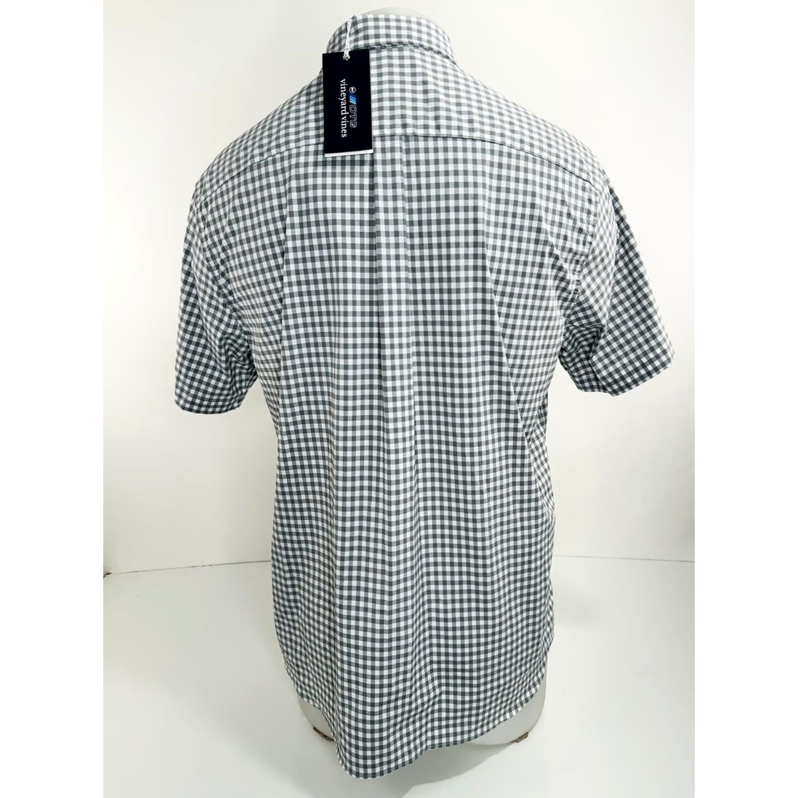 Vineyard Vines VINEYARD VINES NEW w TAG ON THE GO Plaid Check Gingham M Shirt Men Short Sleeve Gray / White Button-Up Size M Size US M / EU 48-50 / 2 - 4 Thumbnail