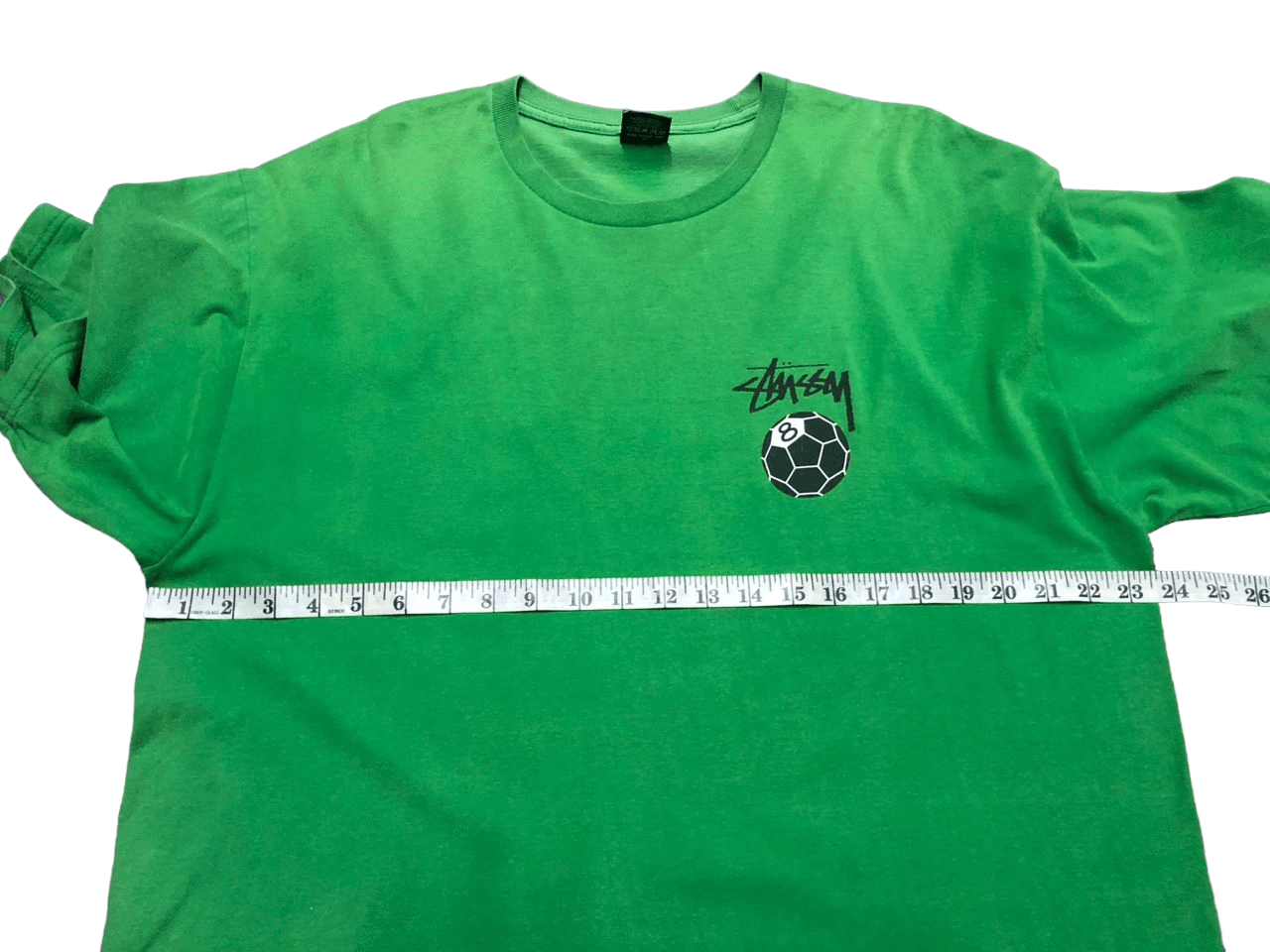 Stussy Vintage Y2K Stussy 8Ball Green T-shirt Sunfaded Size US XL / EU 56 / 4 - 16 Thumbnail
