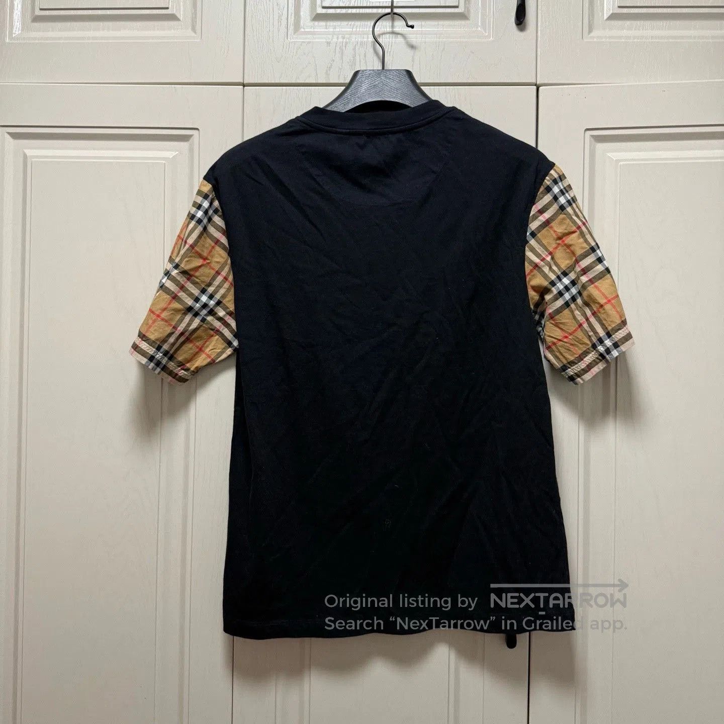 Burberry Burberry Black Check Spliced Short Sleeve T-Shirt S. Size US S / EU 44-46 / 1 - 2 Thumbnail