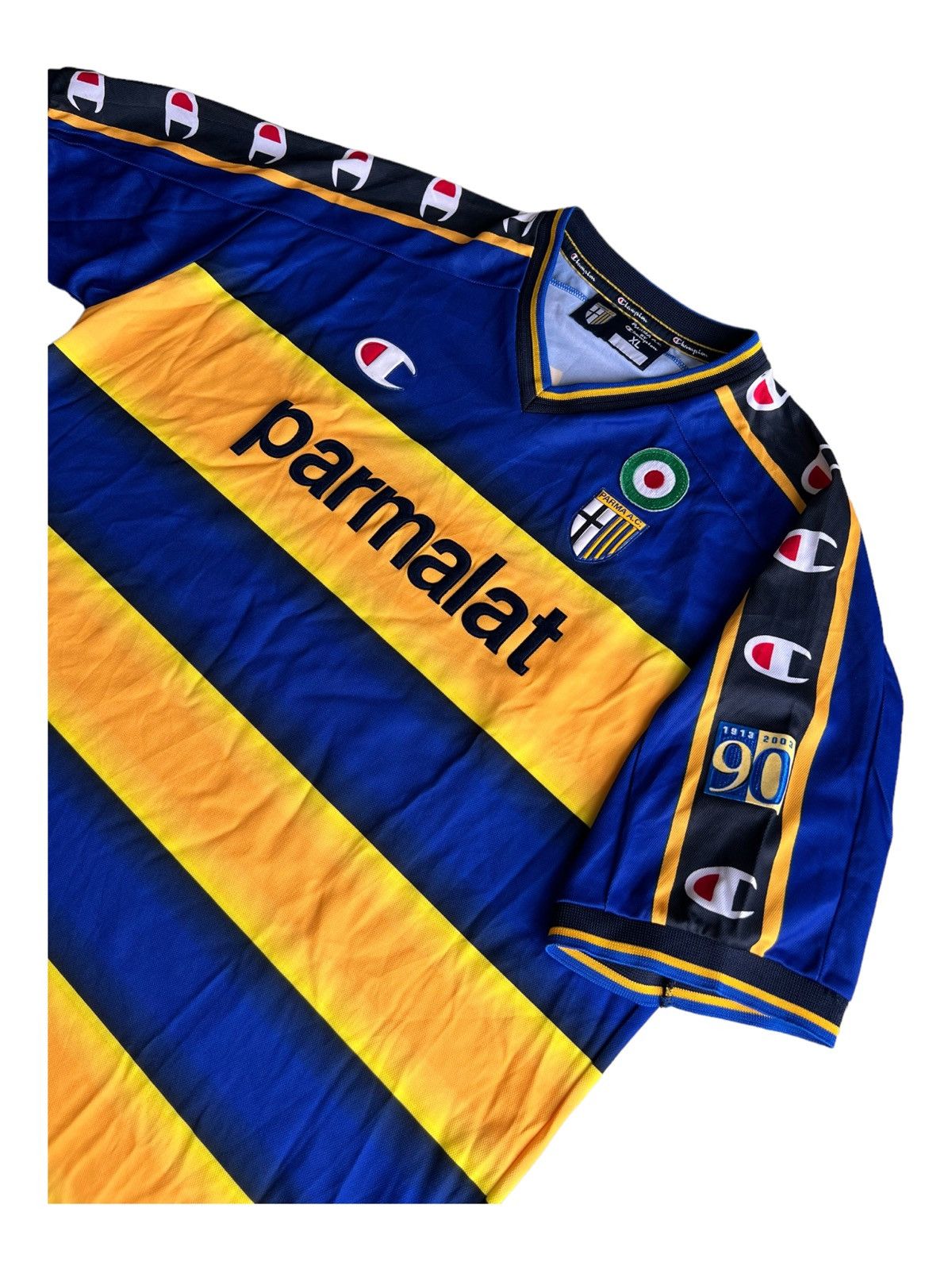 Champion × Vintage ARCHIVE Auth. 02/03 Champion Parma FC #10 Nakata Home Jersey Size US XL / EU 56 / 4 - 7 Thumbnail