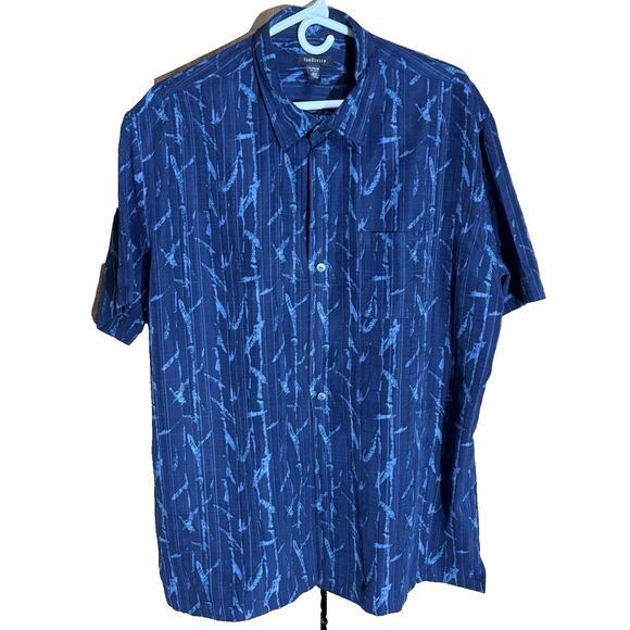 Van Heusen Van Heusen Men Blue Button up Short Sleeve Shirt XL casual Size US XL / EU 56 / 4 - 1 Thumbnail