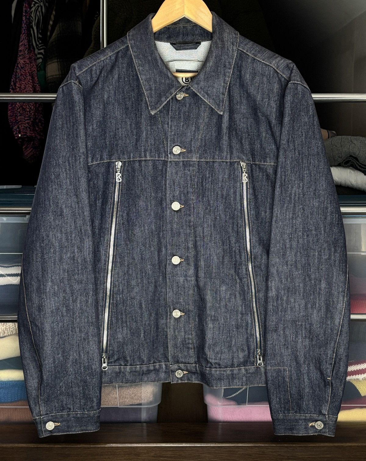 Bogner Bogner Avant Garde Unique Denim Jacket Zippers Vintage Jeans Size US L / EU 52-54 / 3 - 1 Thumbnail