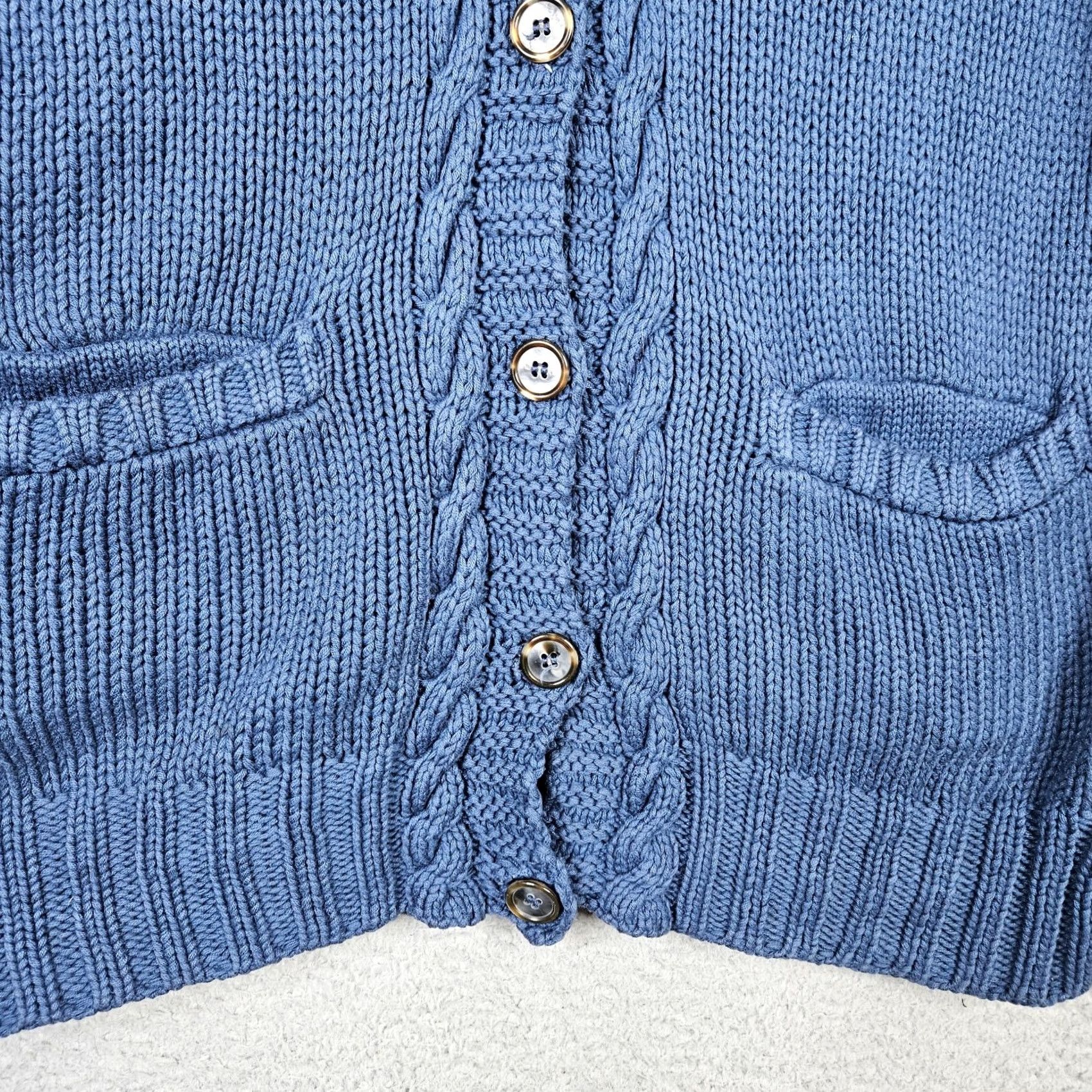 Vintage CP SHADES Women's blue Button Up Long Sleeve Cotton cardigan Cardigan S Blue Women Knit V-Neck Button All Seasons Regular Size S Size S / US 4 / IT 40 - 4 Thumbnail