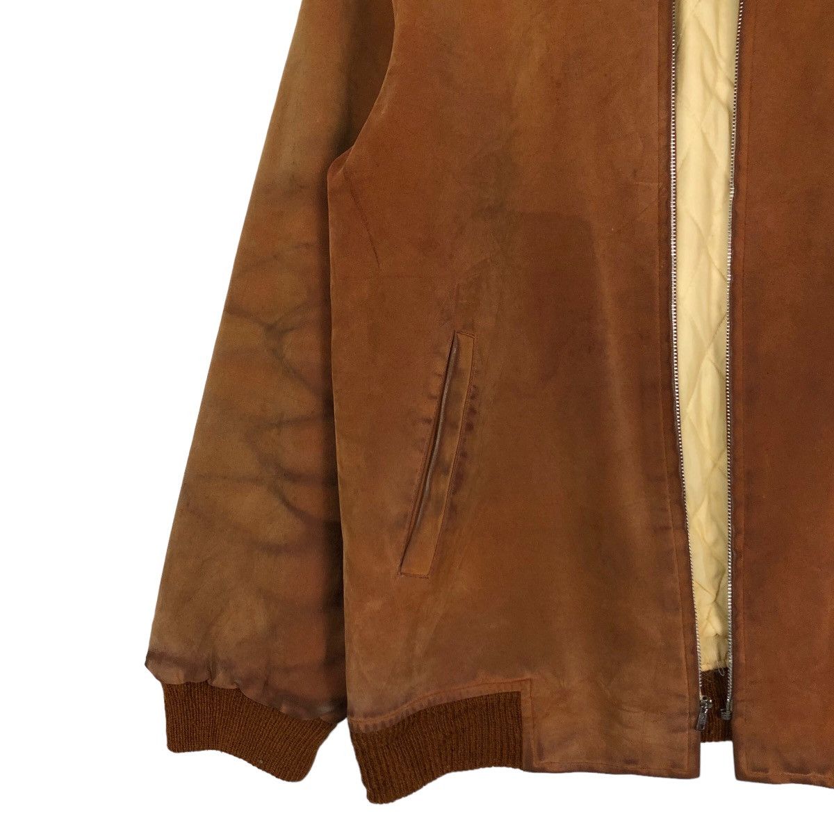 Japanese Brand 🔥Vintage Hi Suede Zipper Bomber Jacket Inspire Issey Miyake Size US L / EU 52-54 / 3 - 4 Thumbnail
