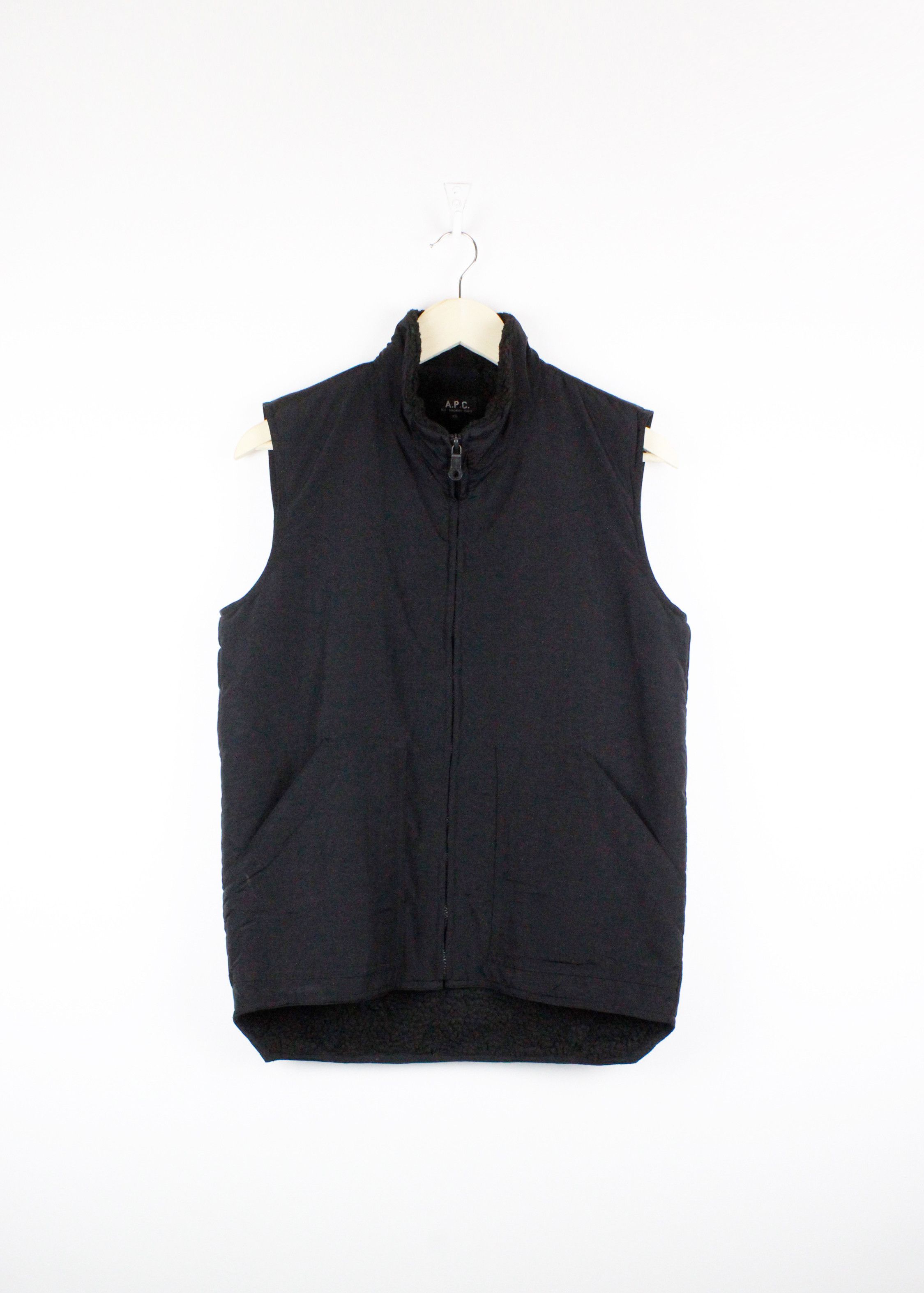A.P.C. A.P.C. Black Nylon Fleece Lining Zip Vest XS Size US XS / EU 42 / 0 - 1 Thumbnail