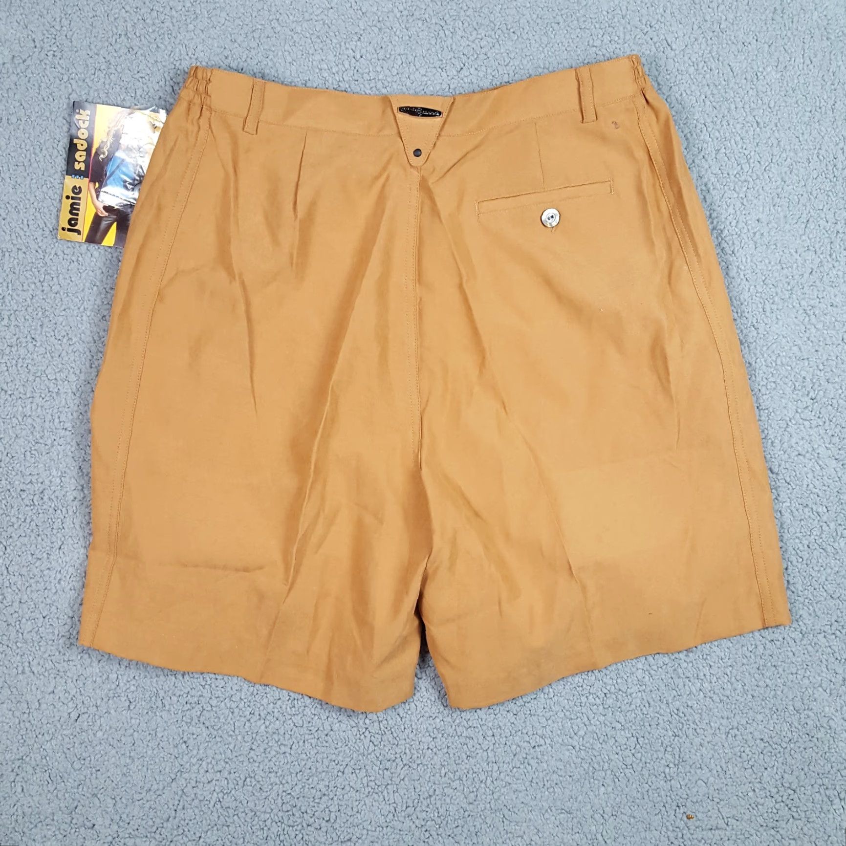 Vintage VINTAGE Jamie Sadock Beige High Waist Polyester Women's 14 Retro Tennis Golf Shorts Size 36" / US 14 / IT 50 - 5 Thumbnail