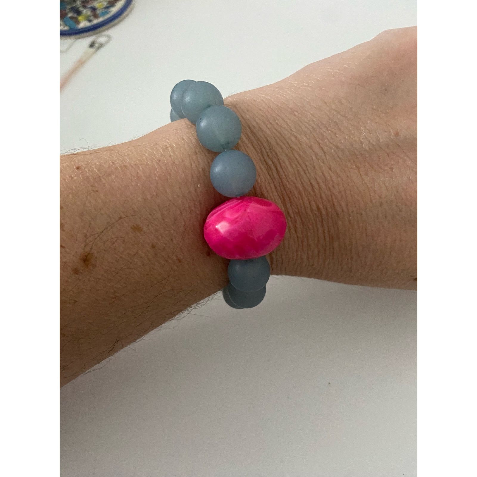 Handmade blue bead bracelet Size ONE SIZE - 1 Thumbnail