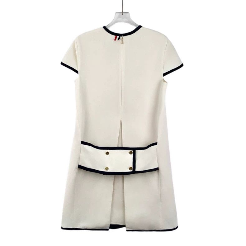 Thom Browne Thom Browne White cotton round neck short sleeves Size 27" / US 4 / IT 40 - 2 Thumbnail