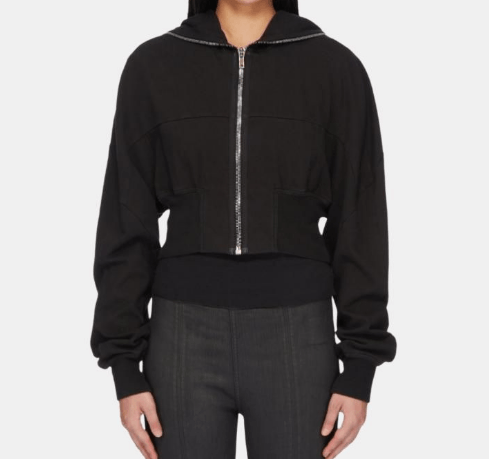 Rick Owens Rick Owens Black Cropped Zip-Up Hoodie Size M / US 6-8 / IT 42-44 - 3 Thumbnail