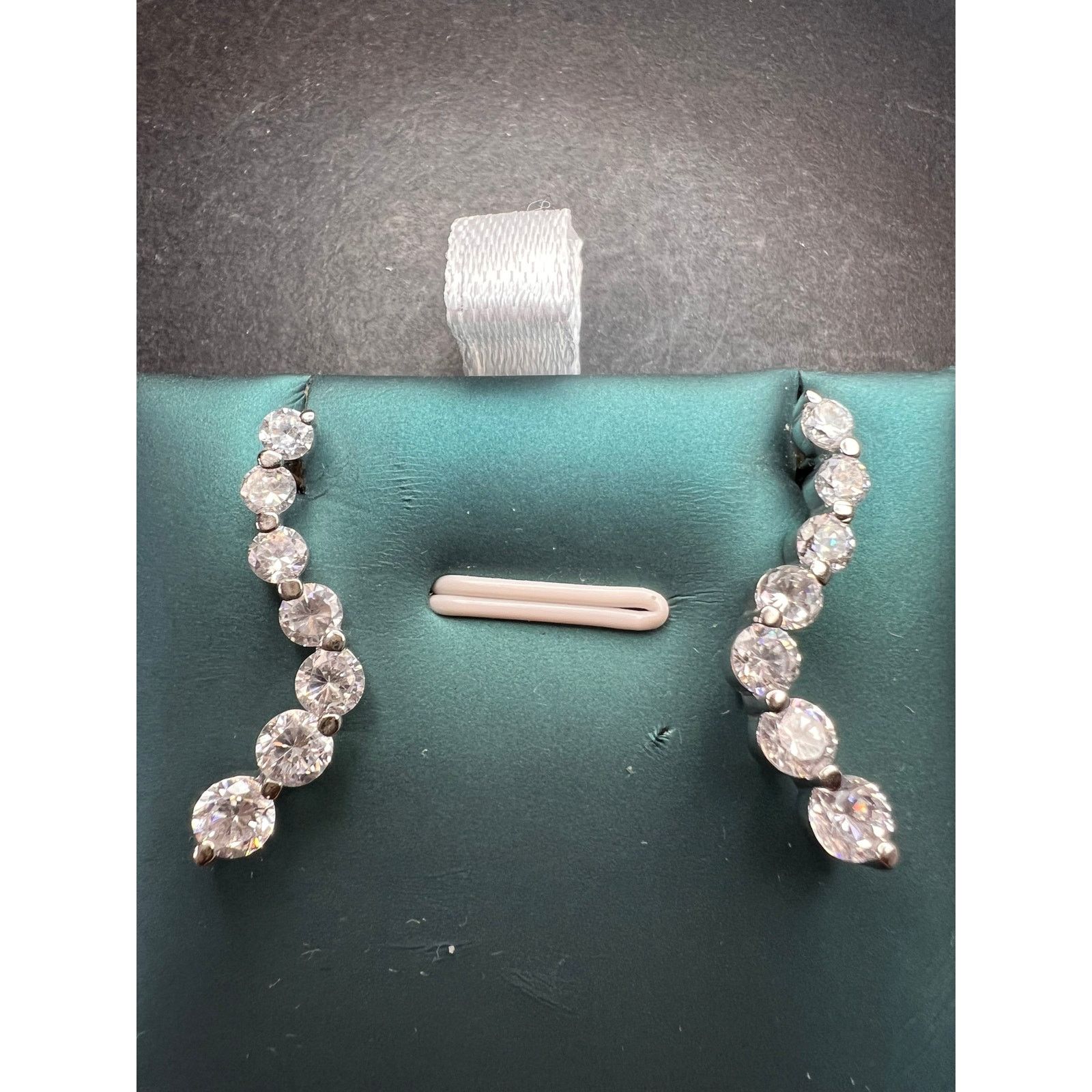 Other Curvy CZ earrings in 925 sterling silver Size ONE SIZE - 1 Thumbnail