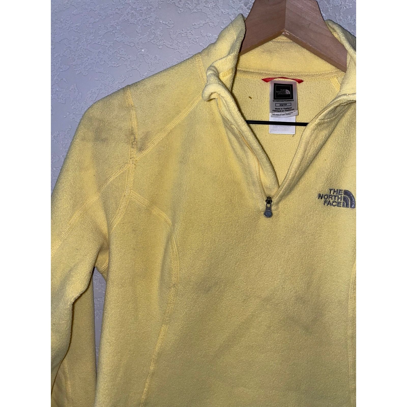 The North Face Womens The North Face 1/4 Zip Fleece Yellow Sweater XS Size XS / US 0-2 / IT 36-38 - 3 Thumbnail