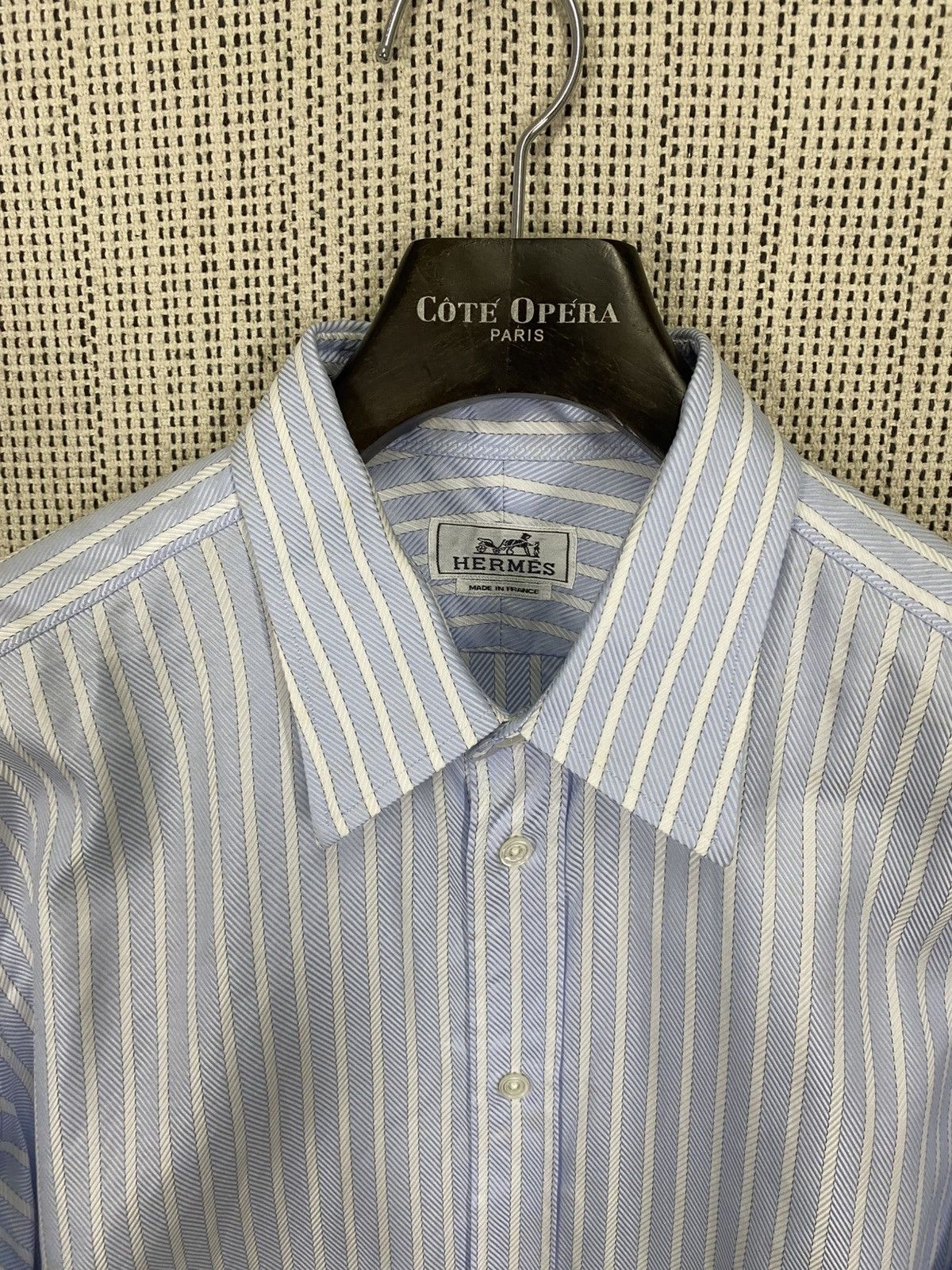 Hermes Vintage 90s hermes martin margiela era shirt button striped