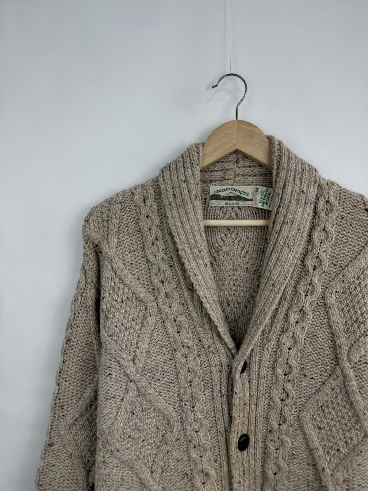 Aran Crafts 🇮🇪 Aran Crafts Ireland Market Merino Wool Cardigan Sweater Size US M / EU 48-50 / 2 - 2 Thumbnail