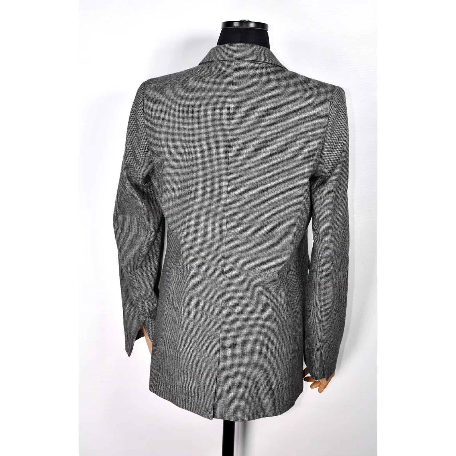 Sandro Sandro Paris Houndstooth Double Breasted Blazer Coat Jacket size 40 Gray Women's Size S / US 4 / IT 40 - 4 Thumbnail
