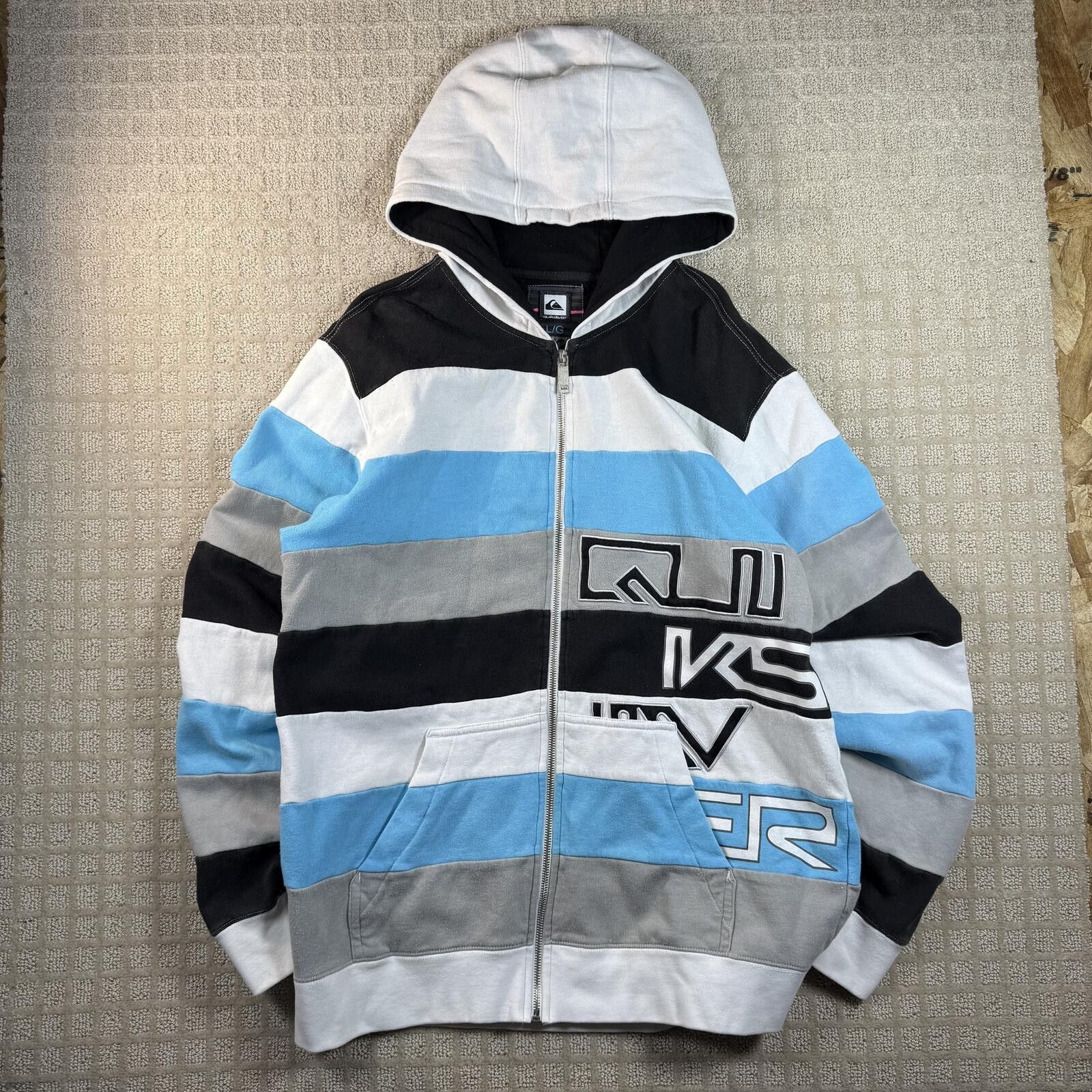 Quiksilver Y2K Quiksilver Striped Zip Up Hoodie Large Size US L / EU 52-54 / 3 - 1 Thumbnail