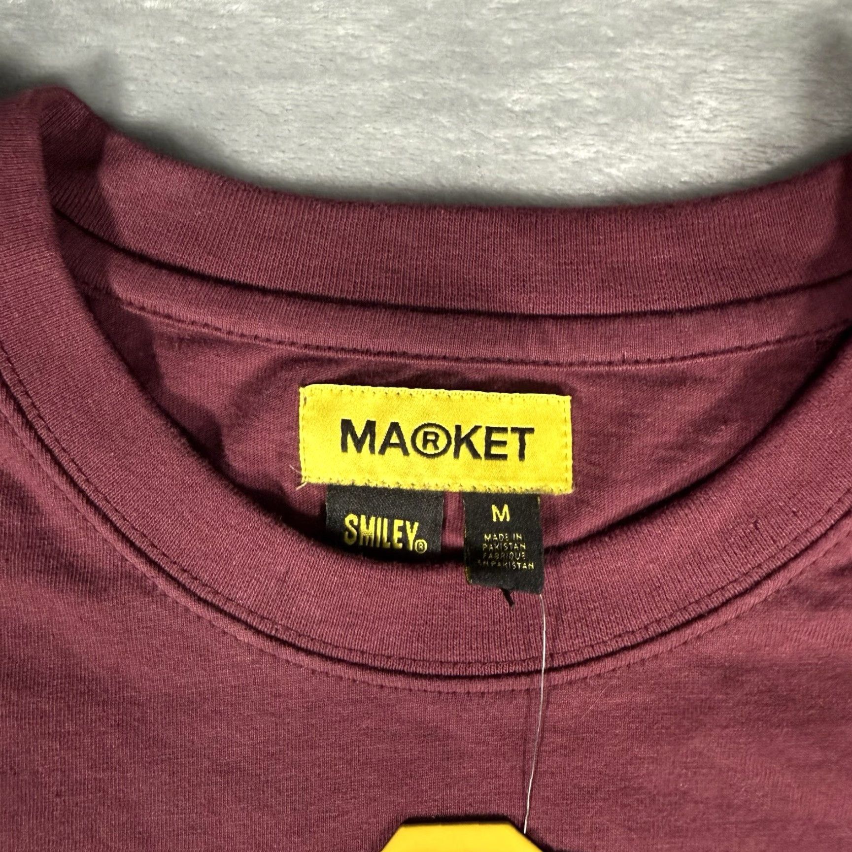 Market Market T Shirt Mens Medium Long Sleeve Graphic Print Burgundy New Size US M / EU 48-50 / 2 - 4 Thumbnail