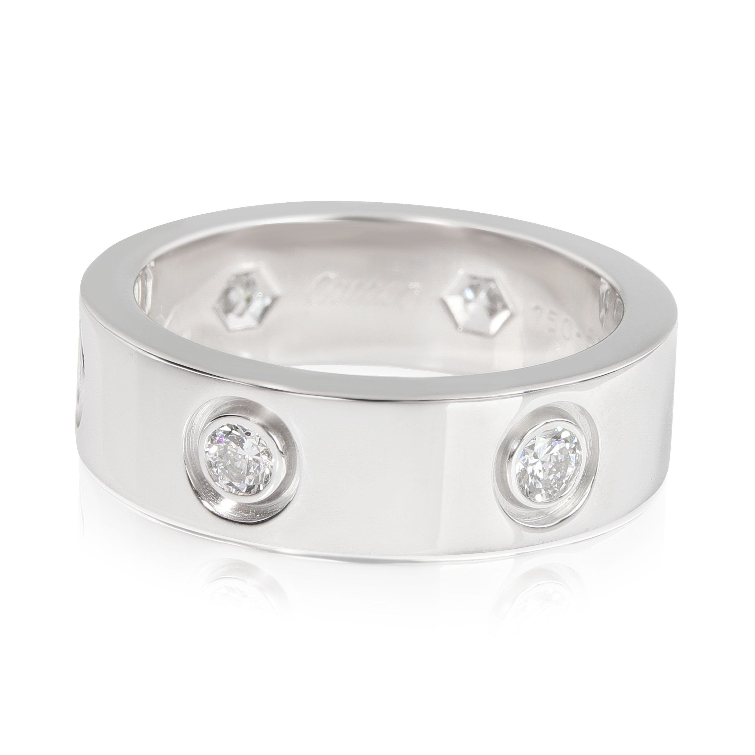 Cartier Love 6 Diamond Ring in 18kt White Gold 0.46 CTW