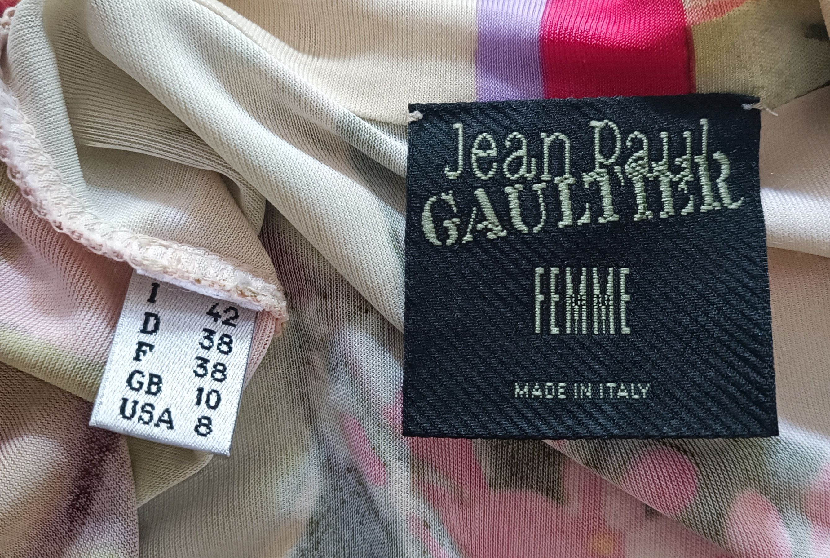Jean Paul Gaultier Spring 2001 - Floral midi dress Size M / US 6-8 / IT 42-44 - 24 Thumbnail