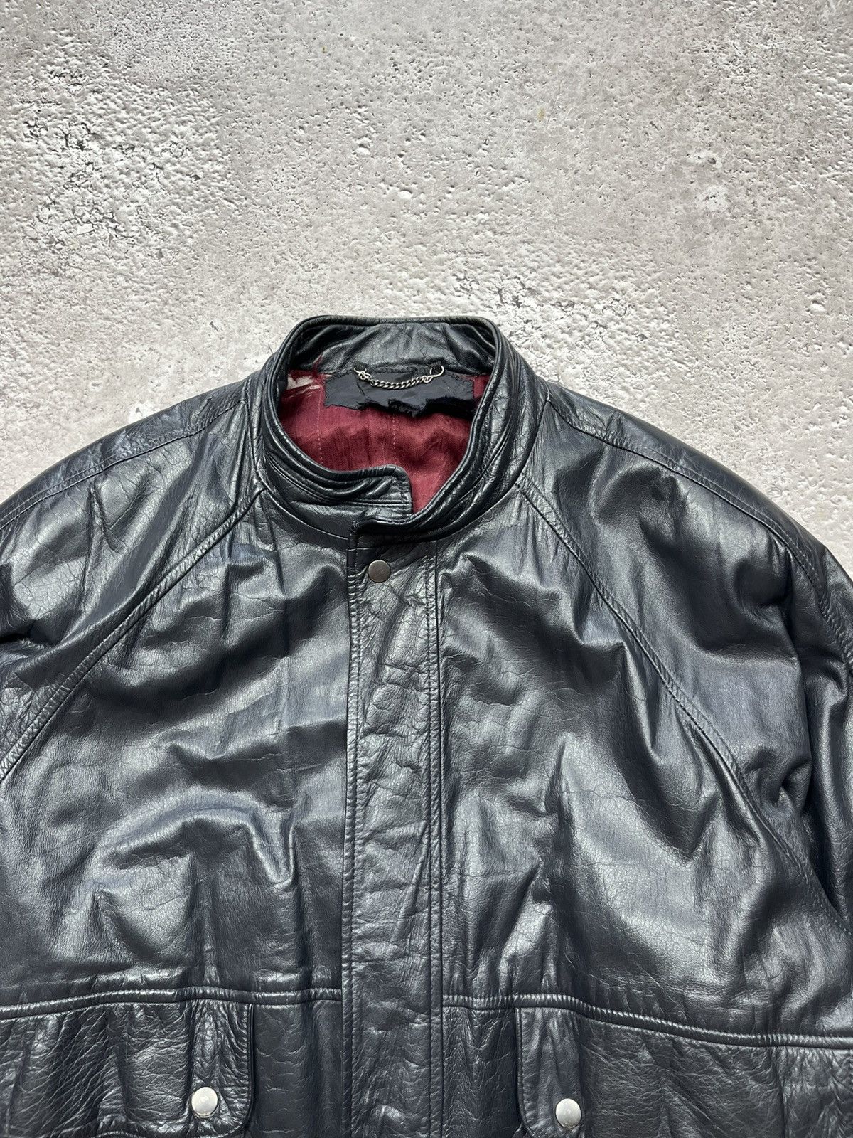 Leather × Vintage Vintage St Michael Leather Bomber Jacket Korea Black Retro Size US XL / EU 56 / 4 - 5 Thumbnail