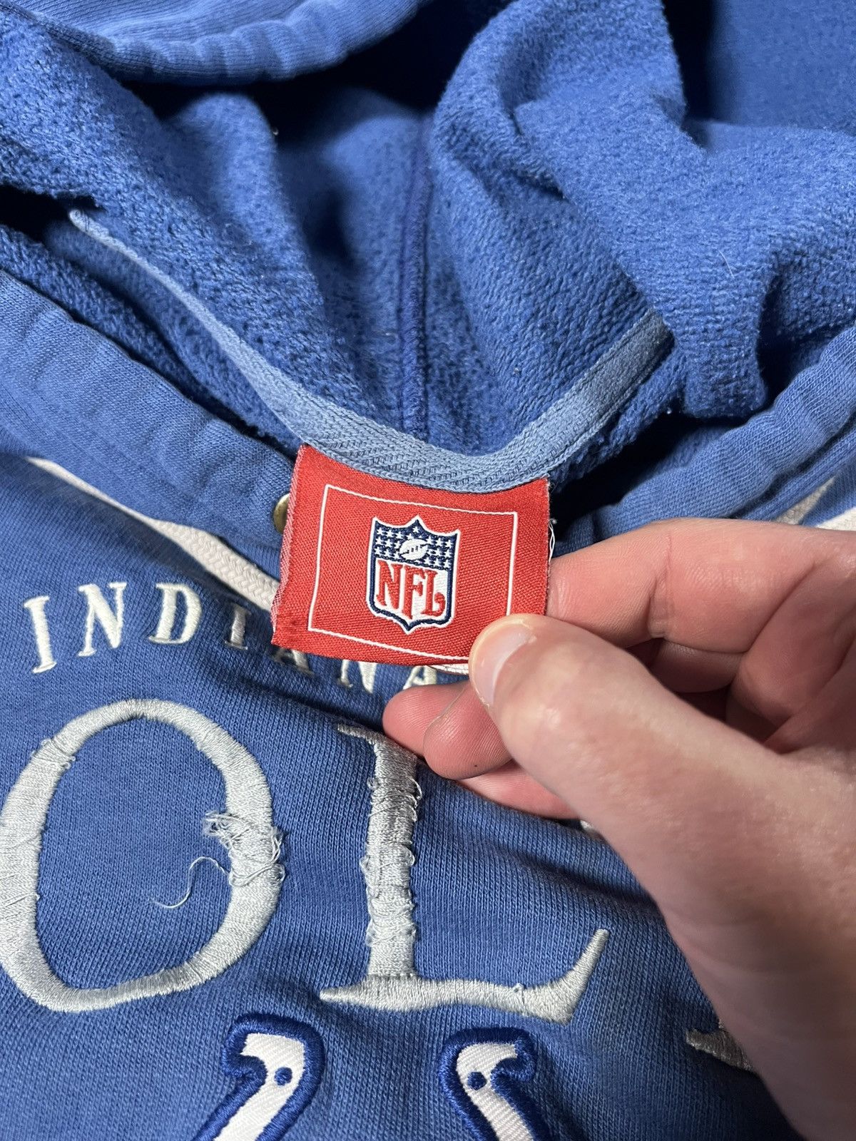 NFL VintageY2K Baggy Indianapolis Colts NFL Football Hoodie Size US XXL / EU 58 / 5 - 4 Thumbnail