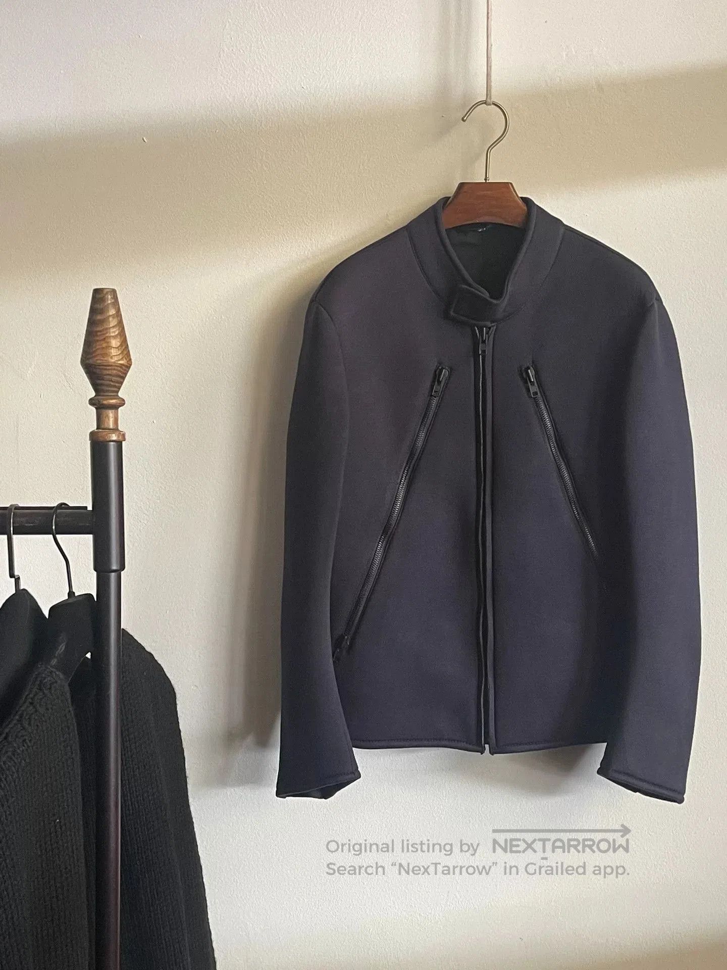 maison martin margiela zip space cotton jacket.