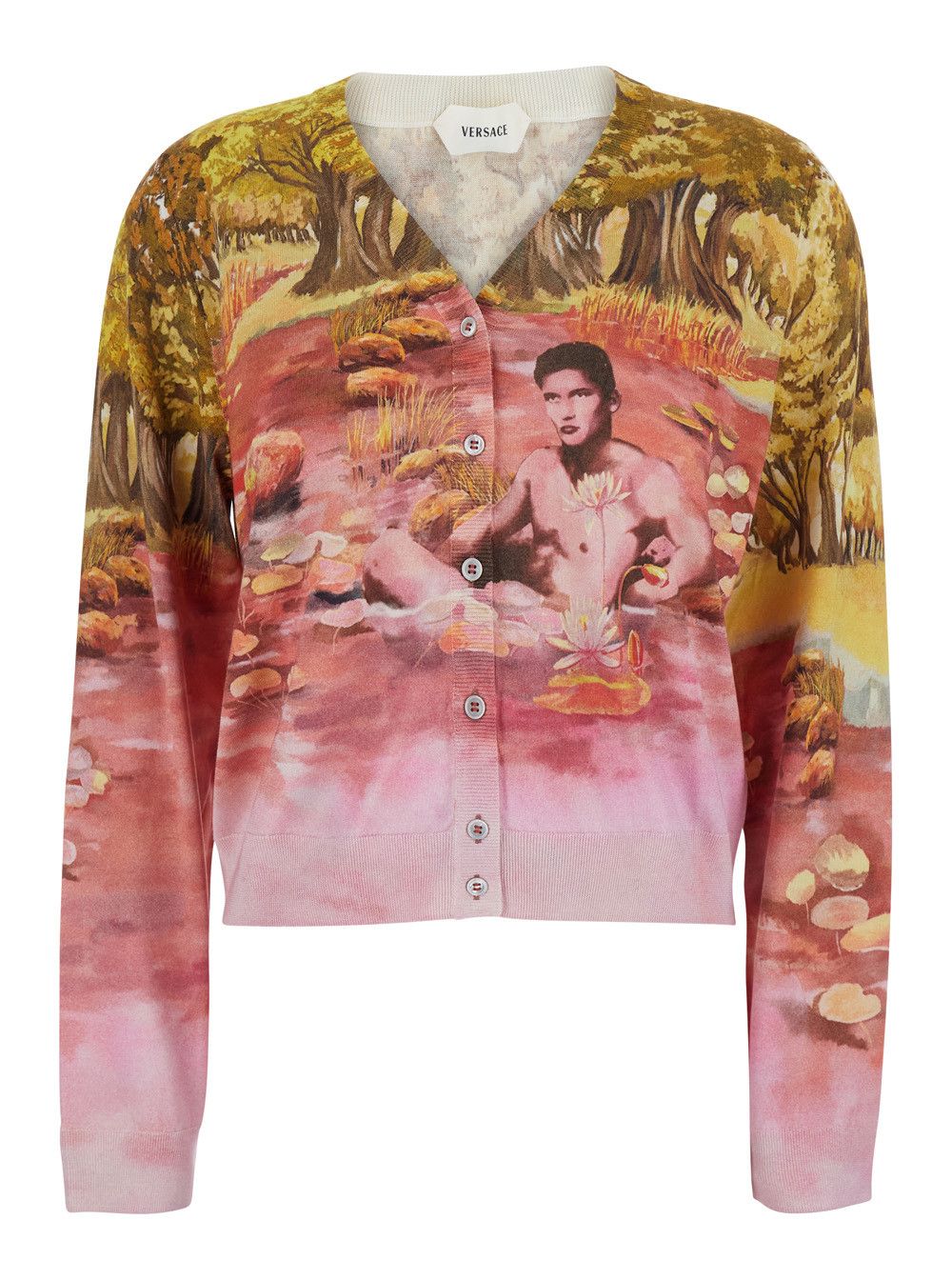 Versace NATURIST PRINT CARDIGAN LOOK62 Size M / US 6-8 / IT 42-44 - 1 Thumbnail