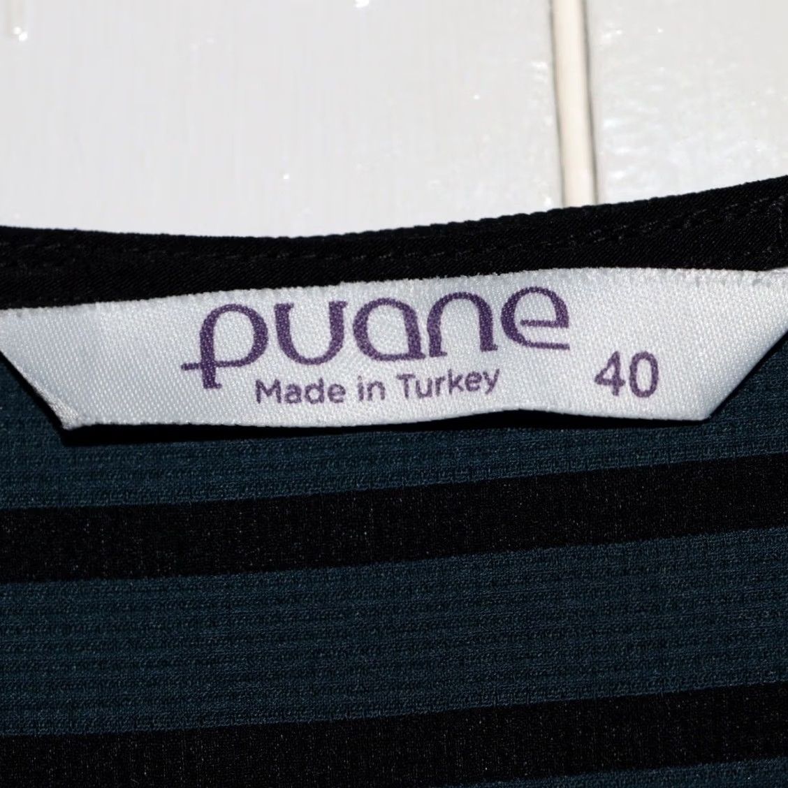 Altea Puane Longline Striped Sleeveless Cardigan UK12 Black Teal Pre Loved Womens Size XL / US 12-14 / IT 48-50 - 4 Thumbnail
