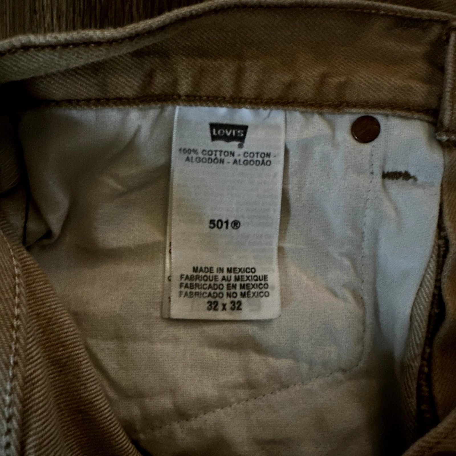 Levi's Levi 501 stone wash Golden Tan Button Fly pant Size US 32 / EU 48 - 6 Thumbnail